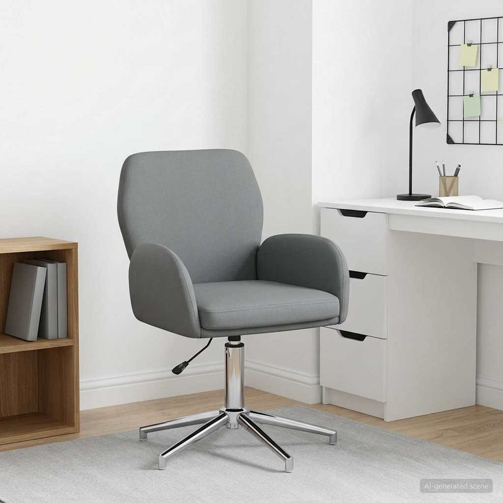 vidaXL Drehstuhl 54 x 58 x 90 cm Dunkelgrau Stoff