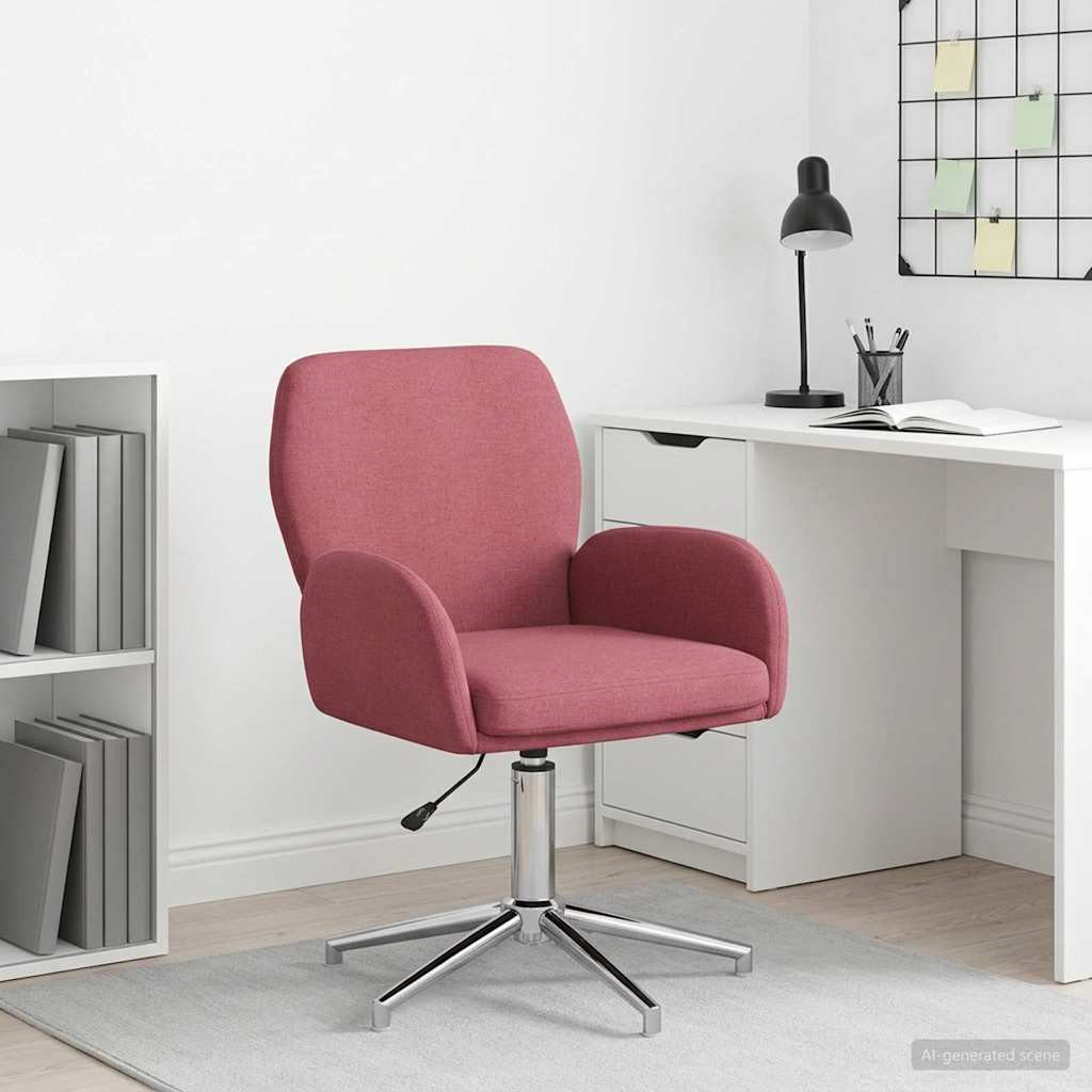 vidaXL Drehstuhl 54 x 58 x 90 cm Weinrot Stoff