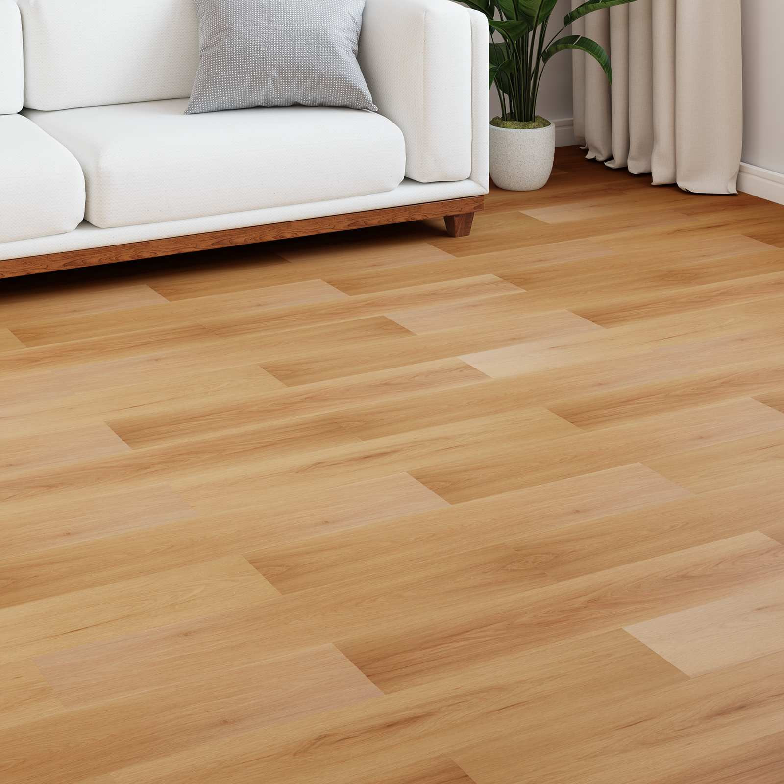 vidaXL Laminatboden 5 pcs Natürlicher Bambus 101 x 20 x 0,8 cm