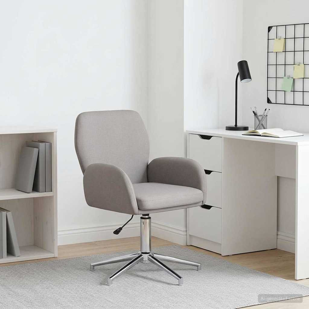 vidaXL Drehstuhl 54 x 58 x 90 cm Taupe Stoff