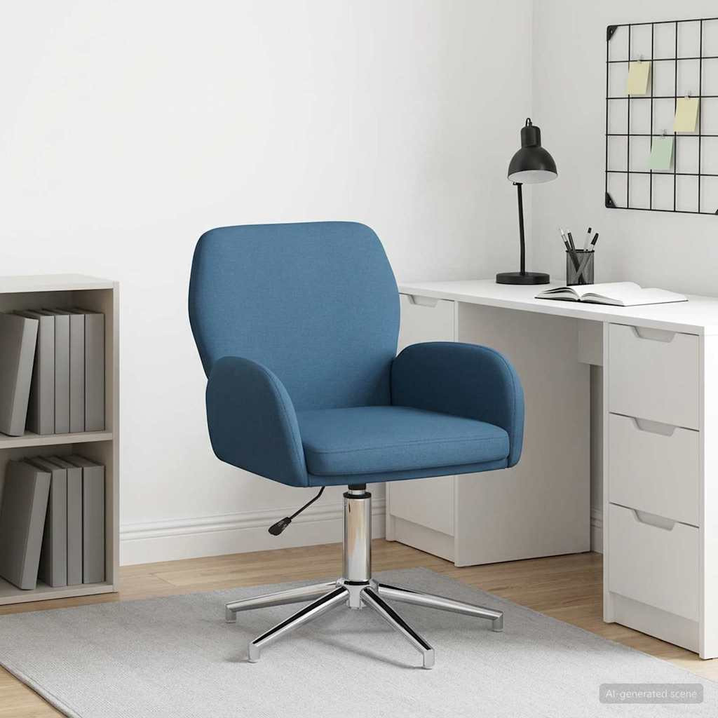 vidaXL Drehstuhl 54 x 58 x 90 cm Blau Stoff