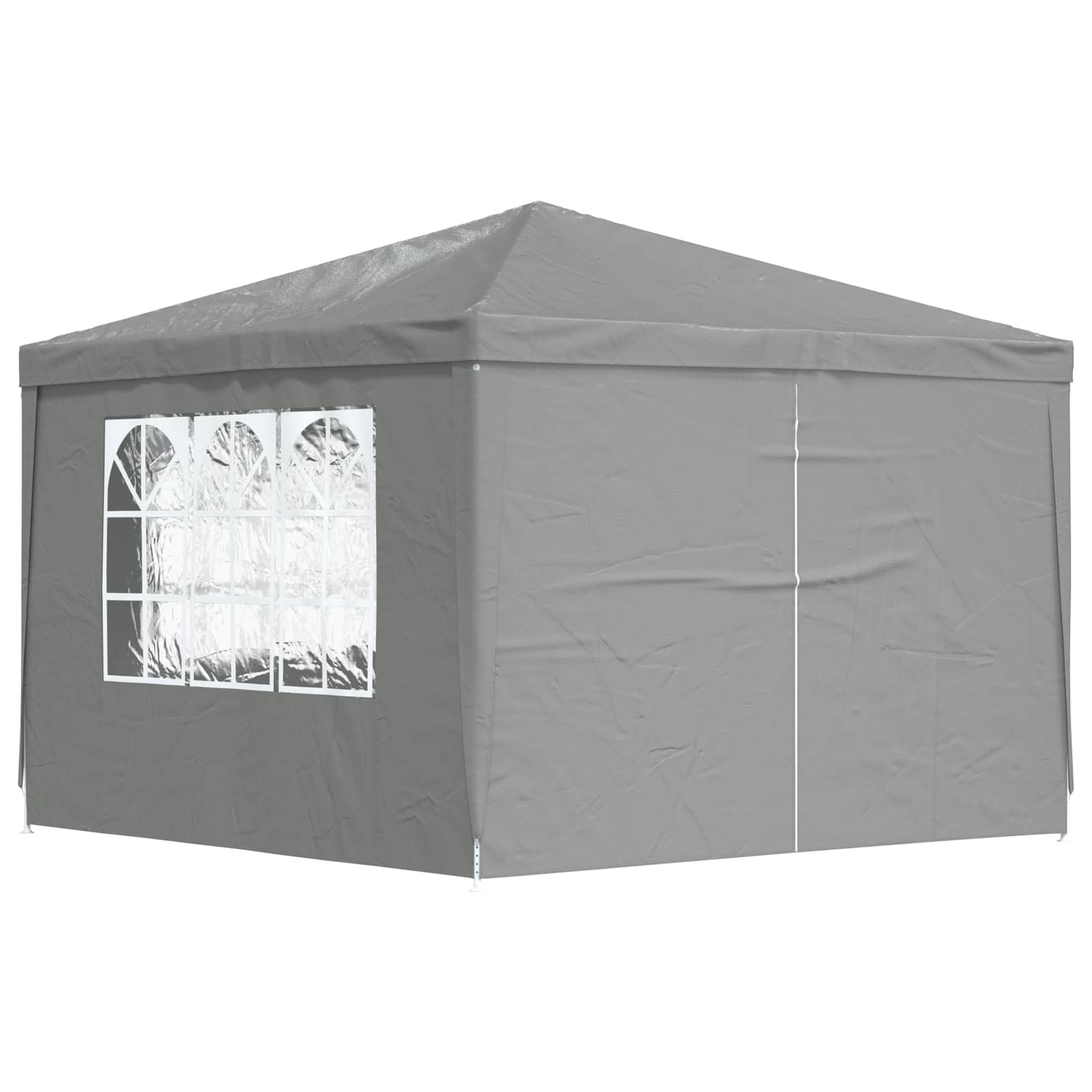 vidaXL Party-Zelt 300 x 300 x 255 cm Hellgrau PE und Stahl