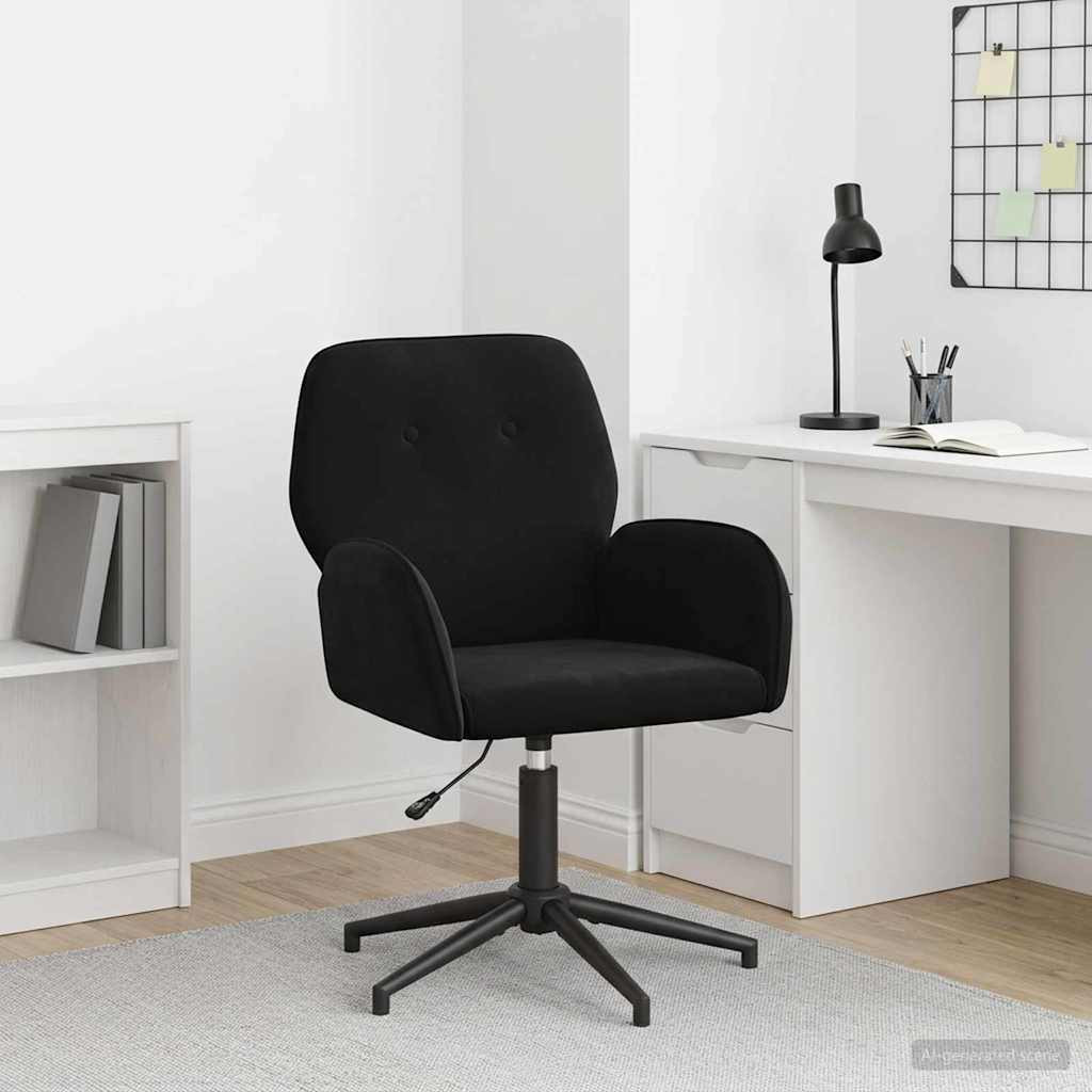 vidaXL Drehstuhl 54 x 55 x 90 cm Schwarz Samt