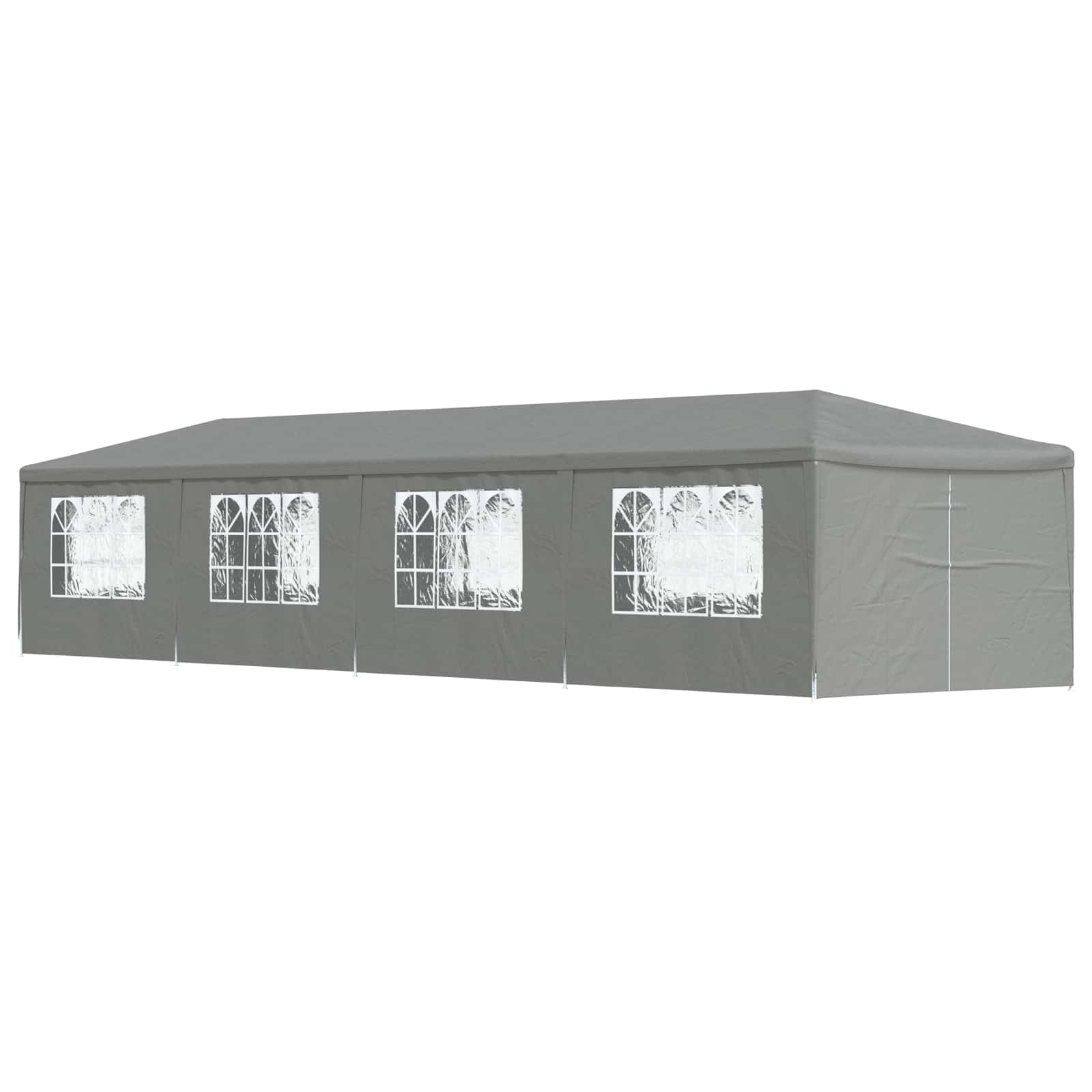 vidaXL Party-Zelt 1200 x 300 x 255 cm Hellgrau PE und Stahl
