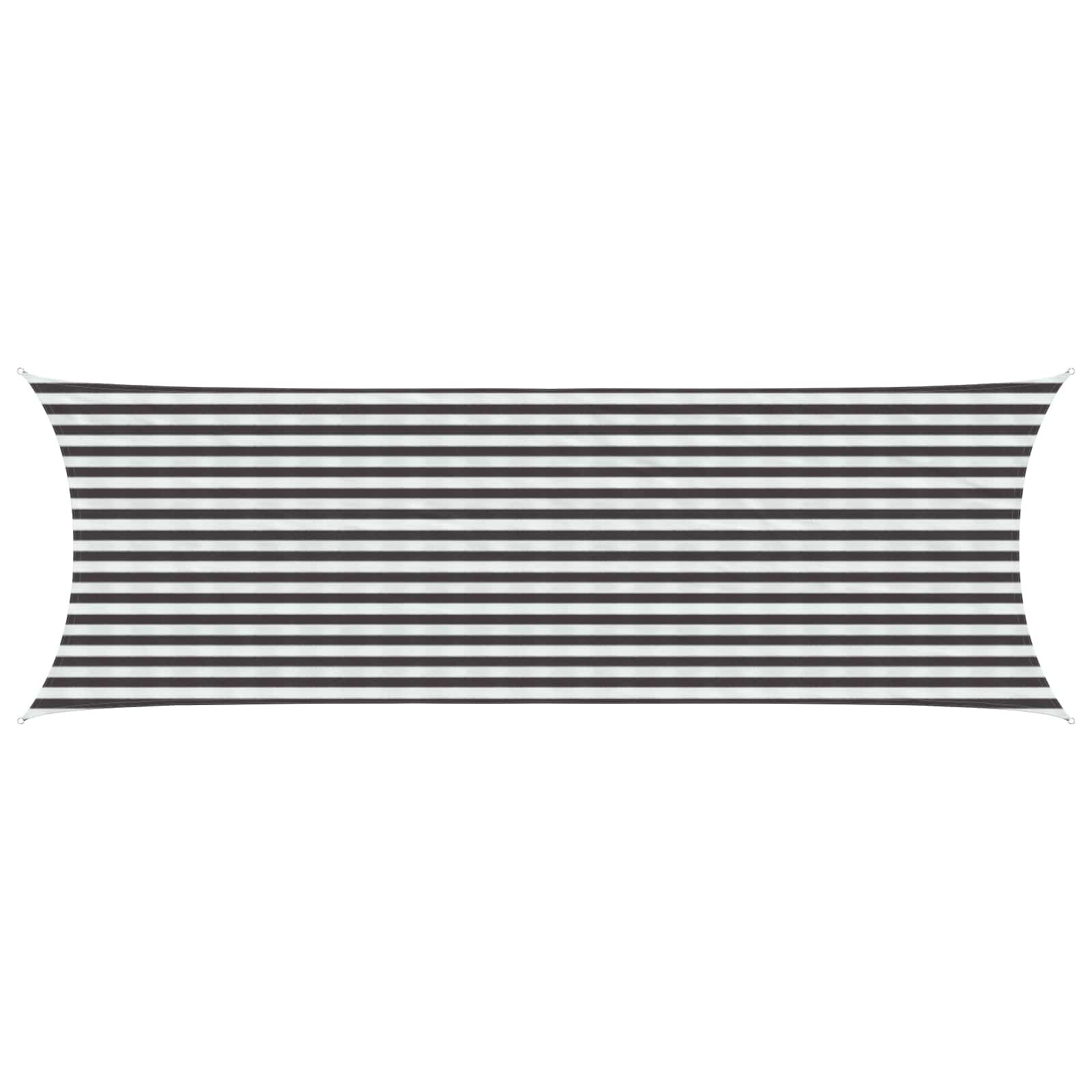 vidaXL Sonnensegel Anthrazit und Weiß 2 x 6 m HDPE
