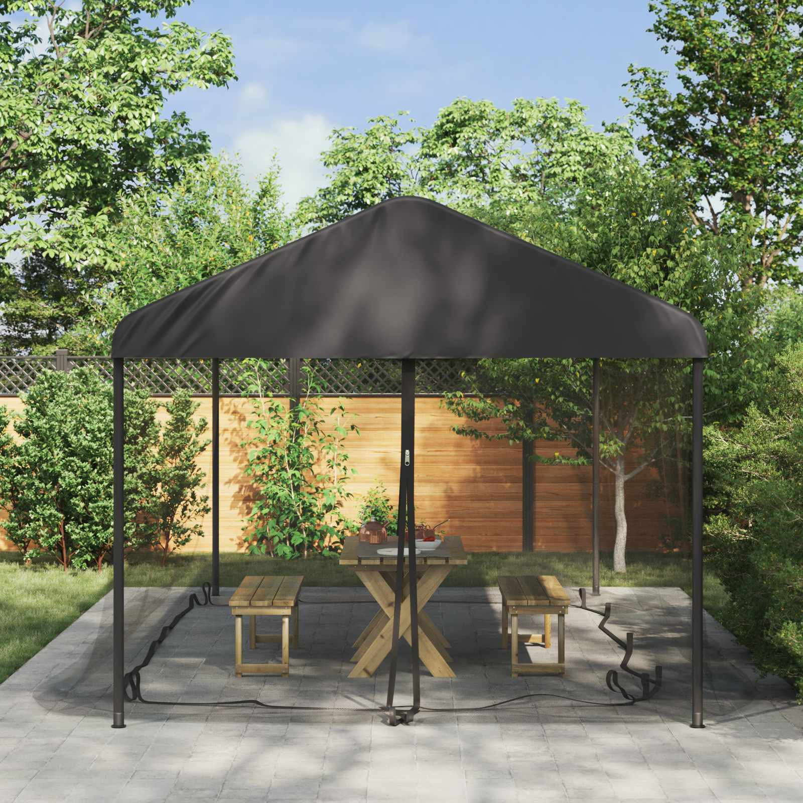 vidaXL Moskito-Netz für Pavillon 220 Mesh Schwarz 6 x 3 x 2 m