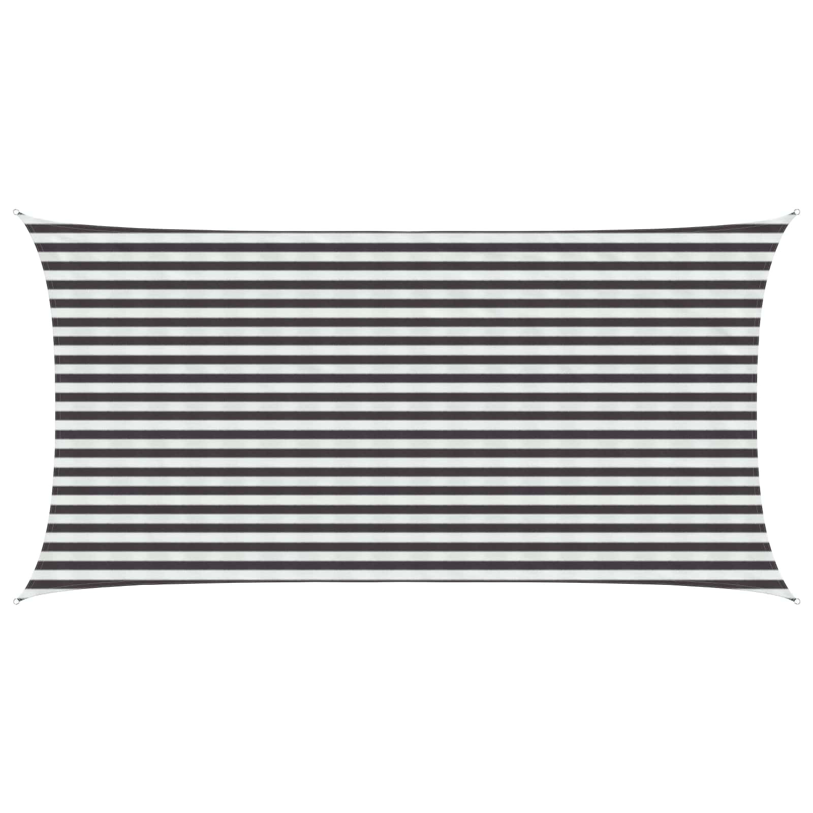 vidaXL Sonnensegel Anthrazit und Weiß 2,5 x 6 m HDPE