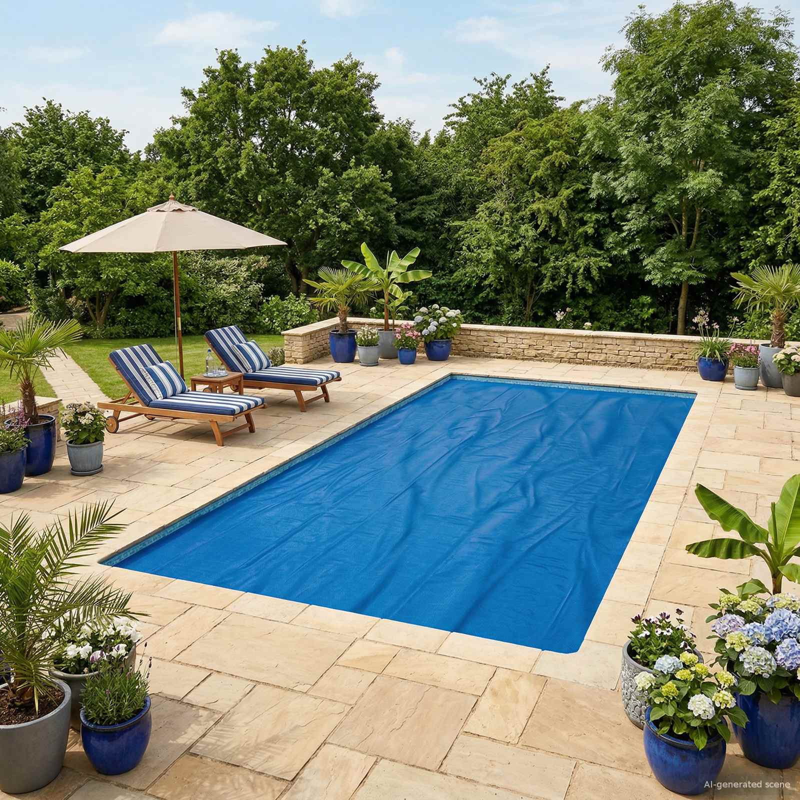 vidaXL Solar Poolabdeckung 800 x 400 cm 110 μm Quadratisch PE