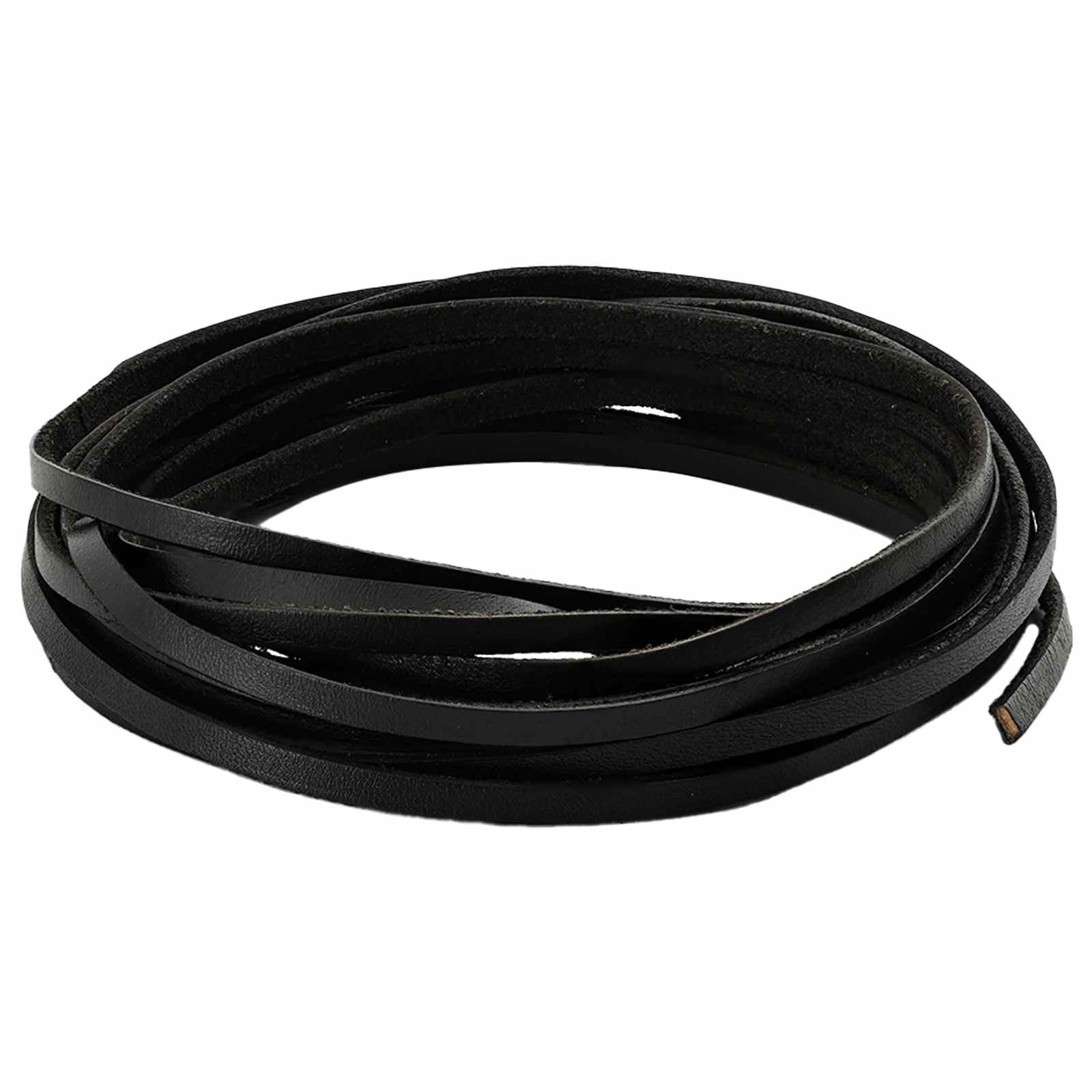 vidaXL Lederriemen Schwarz 200 x 0,3 cm Leder