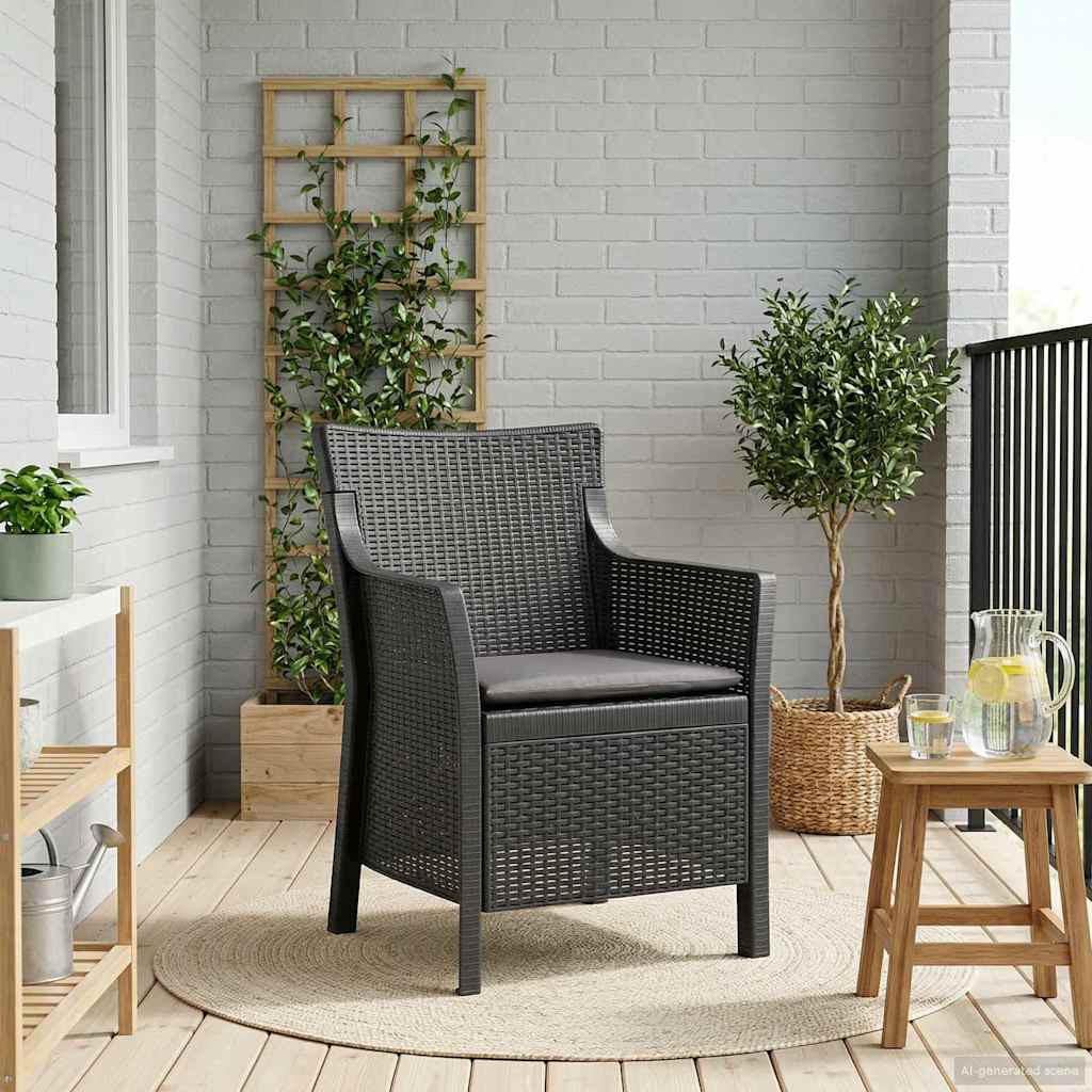 vidaXL Sessel Anthrazit PP