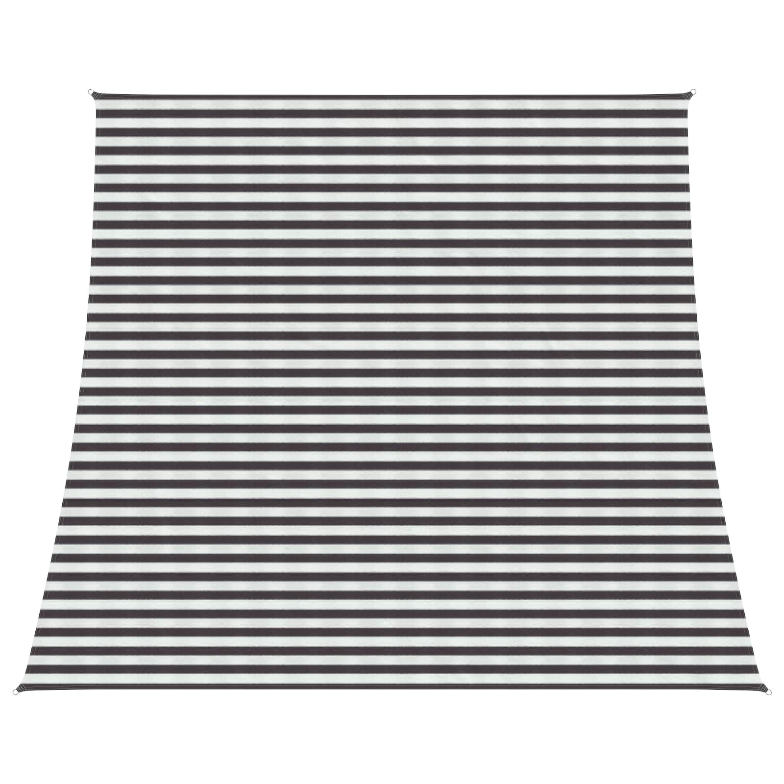 vidaXL Sonnensegel Anthrazit und Weiß 4 / 5 x 4 m HDPE