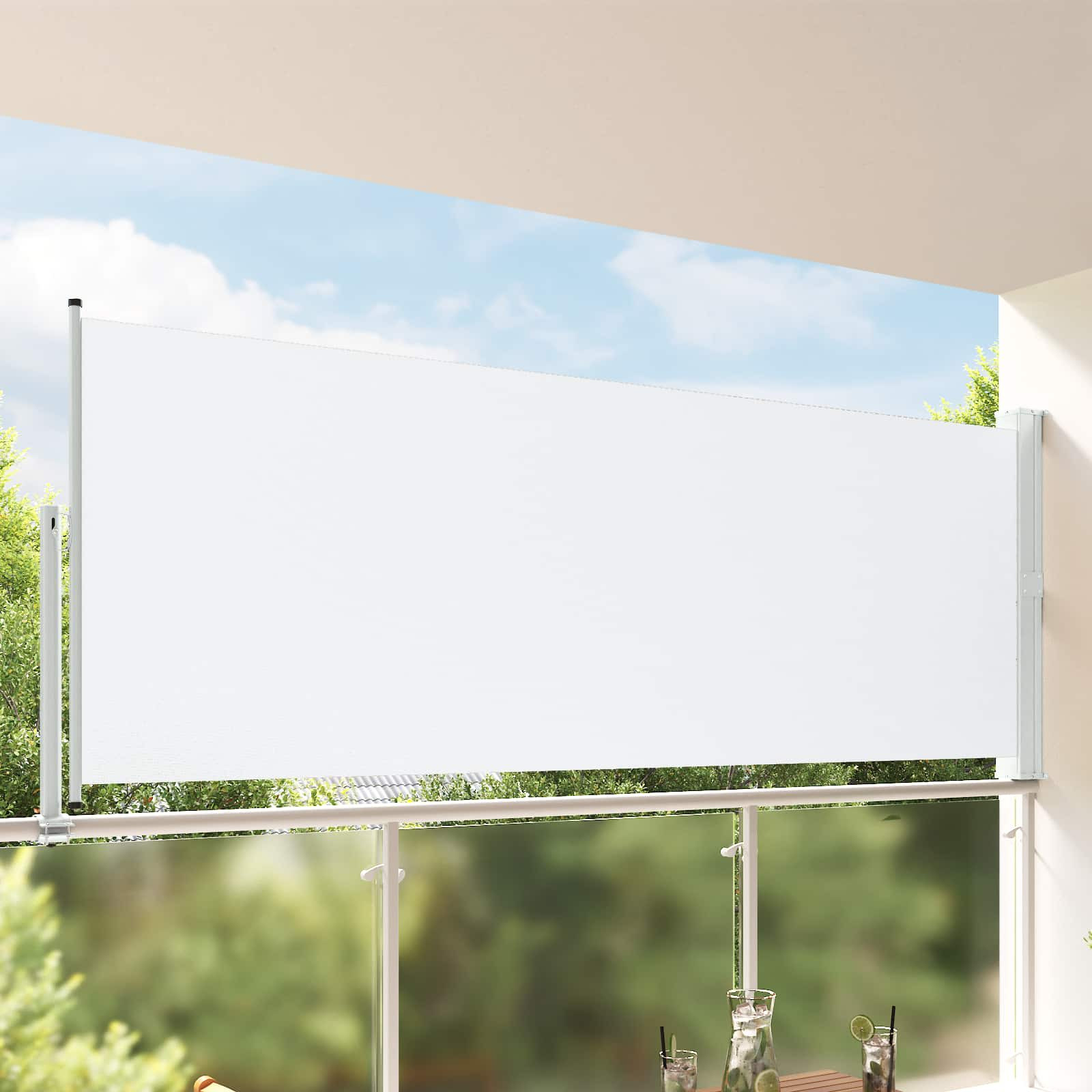 vidaXL Seitenmarkise 117 x 300 cm 100% Polyester Eisen Stahl
