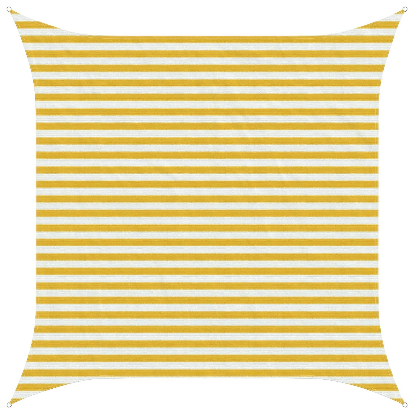 vidaXL Sonnensegel Gelb und Weiß 3,6 x 3,6 m HDPE