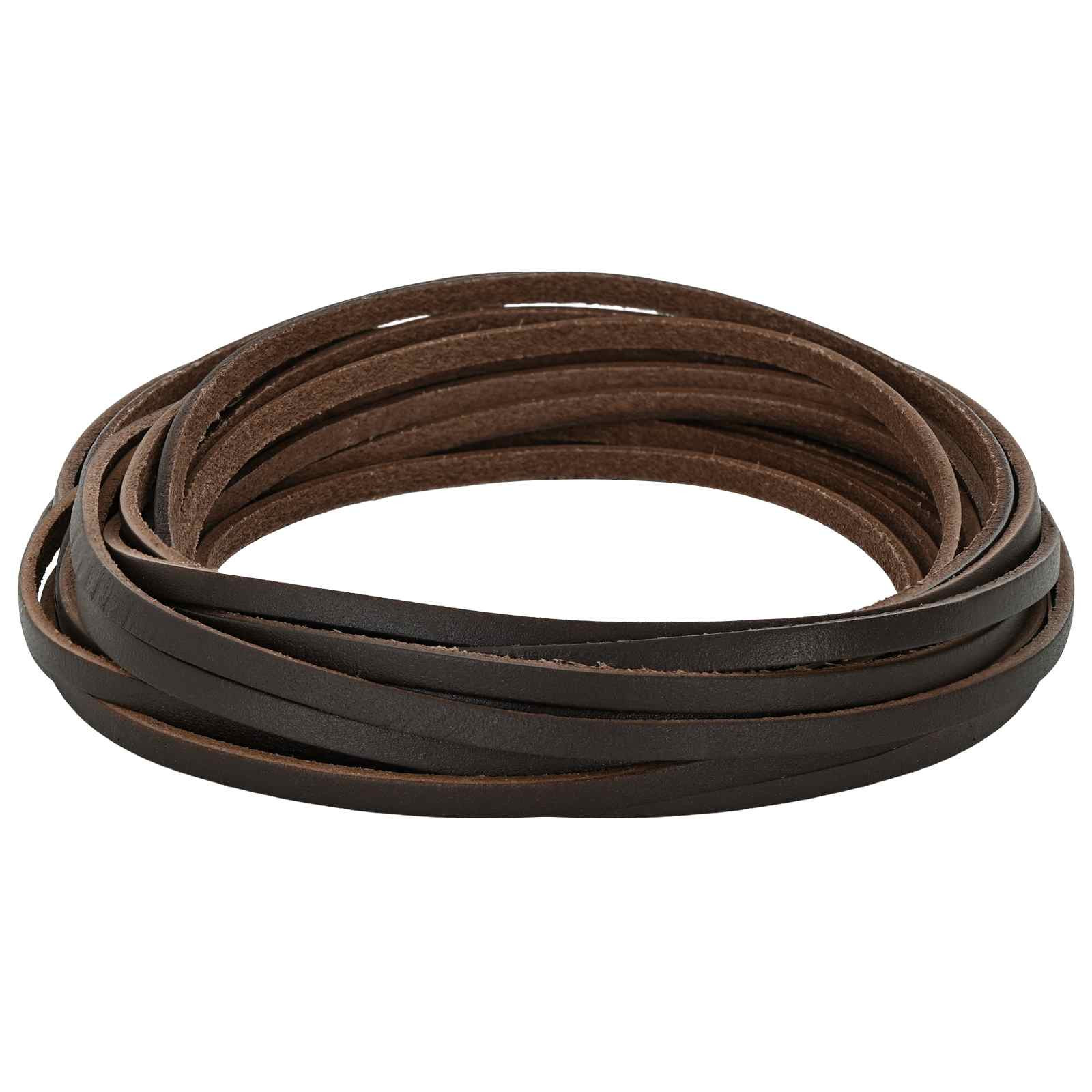 vidaXL Lederriemen Dunkelbraun 200 x 0,4 cm Leder
