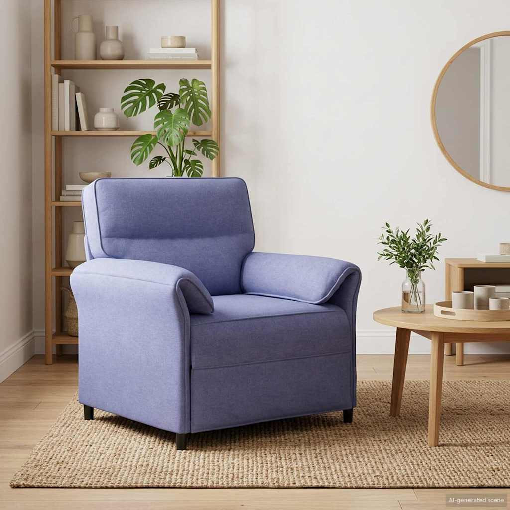 vidaXL Sofa 100% Polyester, Metallrahmen, MDF, Sperrholz