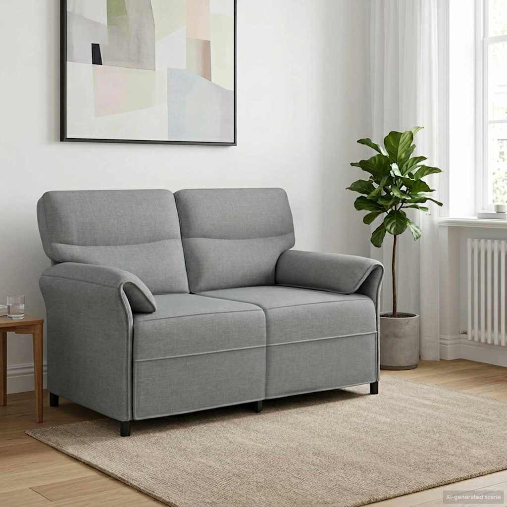 vidaXL Sofa 100% Polyester, Metallrahmen, MDF, Sperrholz