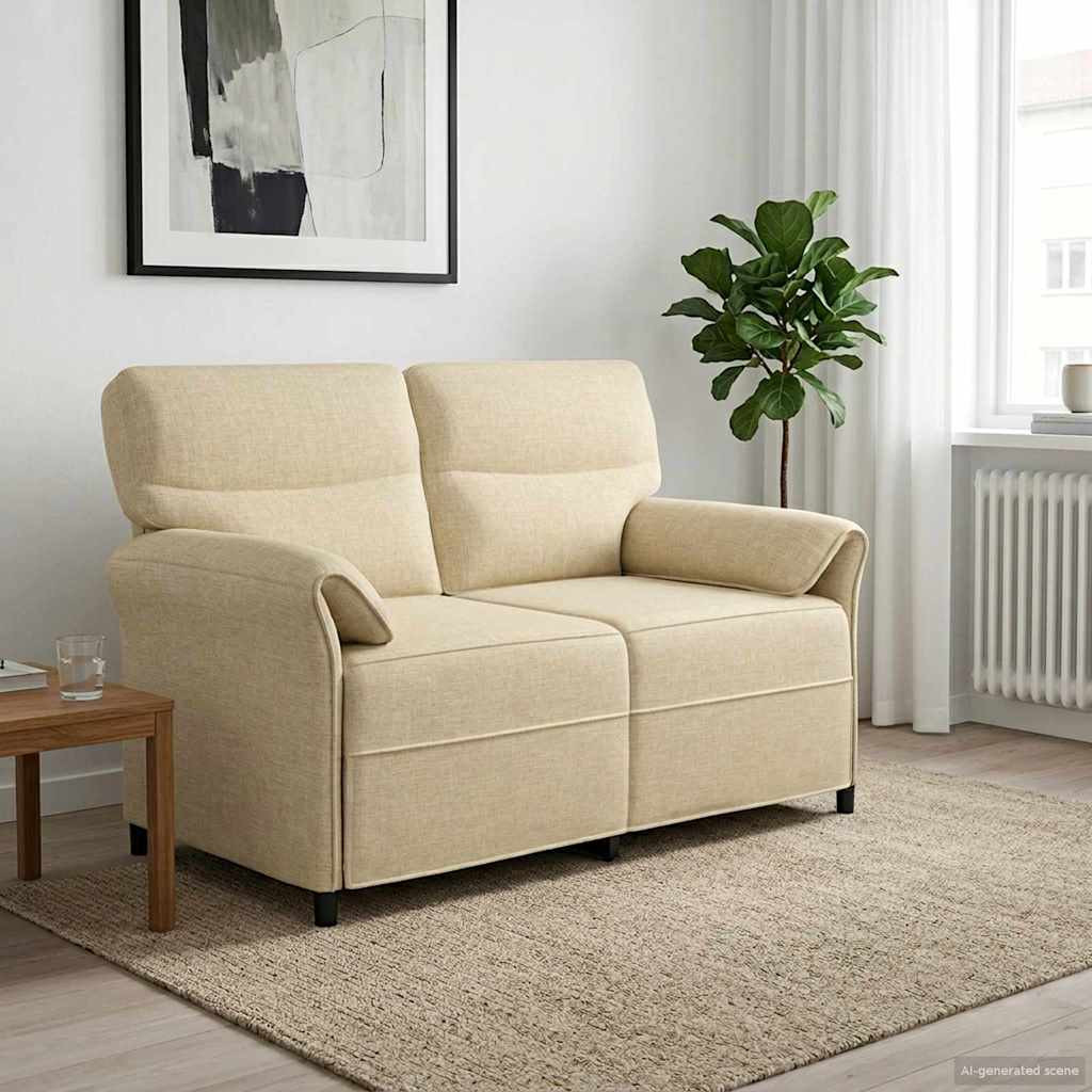 vidaXL Sofa 100% Polyester, Metallrahmen, MDF, Sperrholz