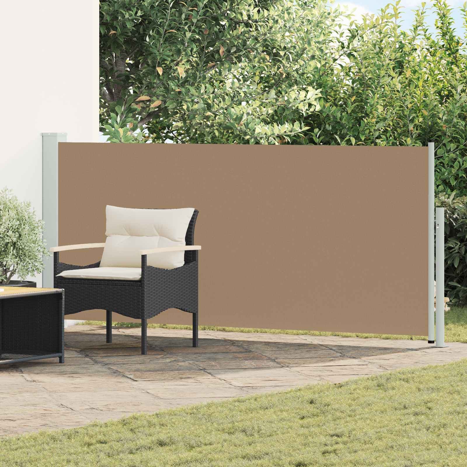 vidaXL Ausziehbare Seitenmarkise 120 x 300 cm Polyester Rechtwinklig