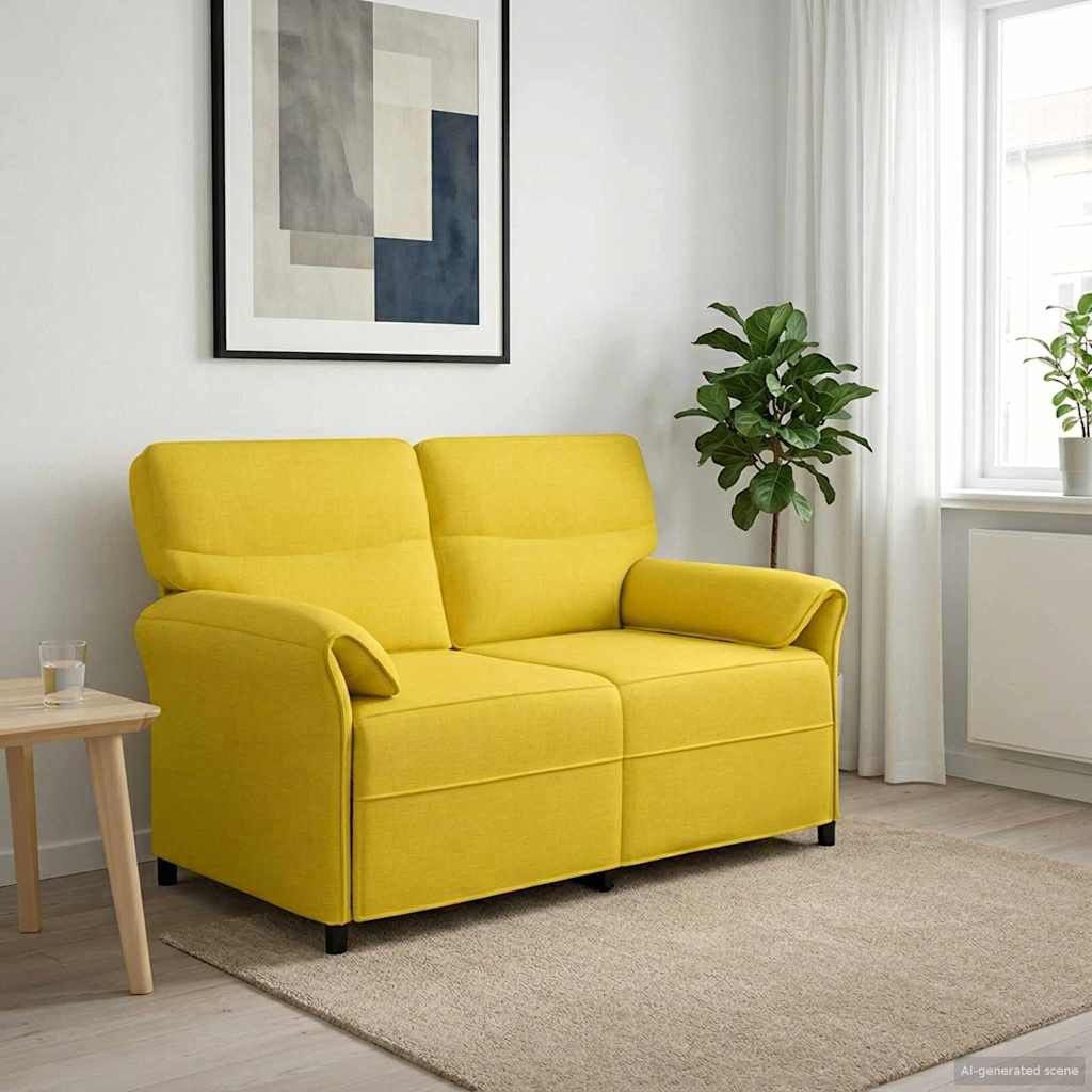 vidaXL Sofa 100% Polyester, Metallrahmen, MDF, Sperrholz