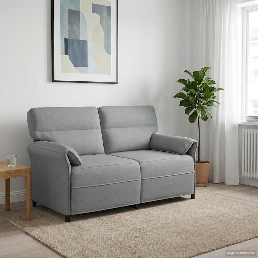vidaXL Sofa 100% Polyester, Metallrahmen, MDF, Sperrholz