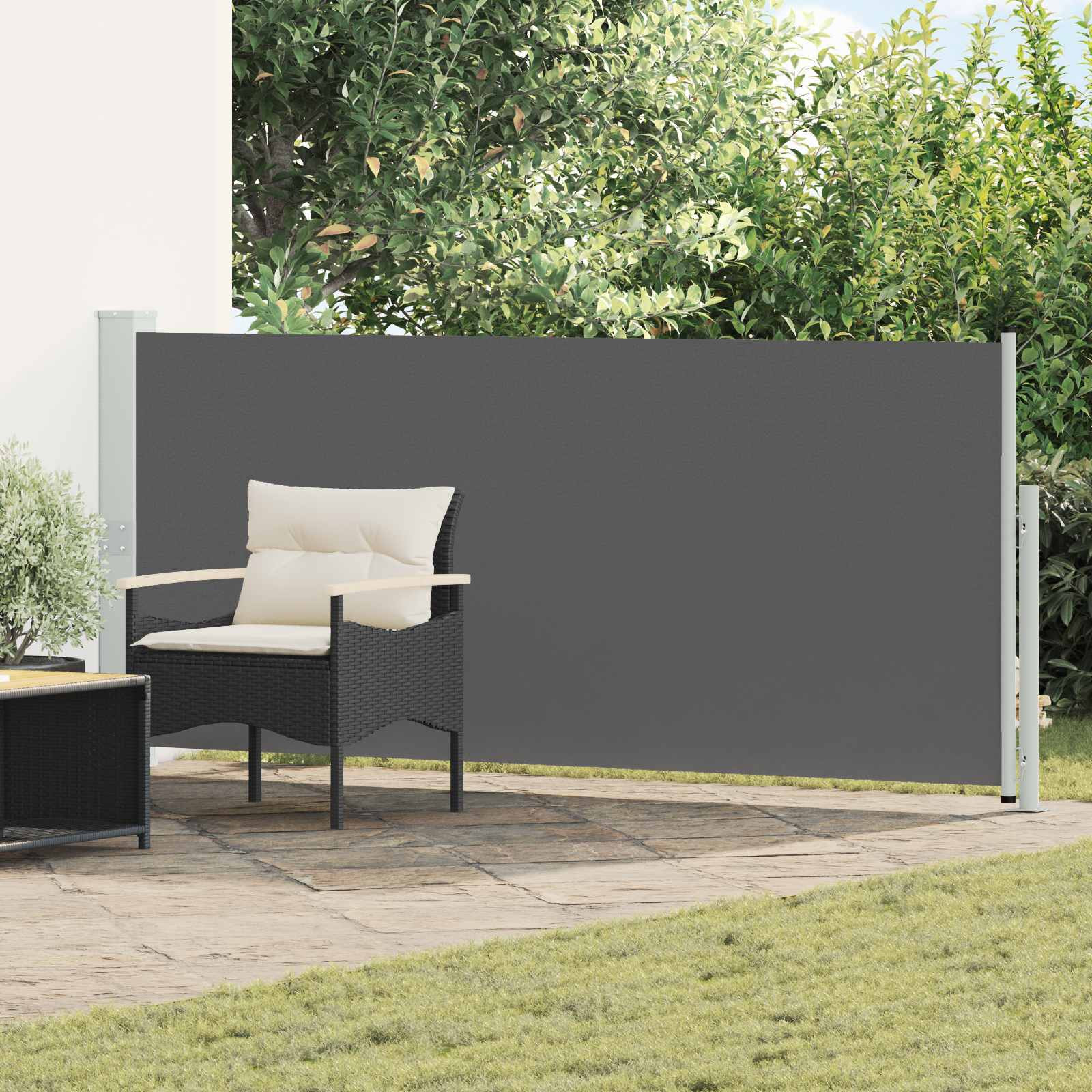 vidaXL Ausziehbare Seitenmarkise 140 x 300 cm Polyester Rechtwinklig