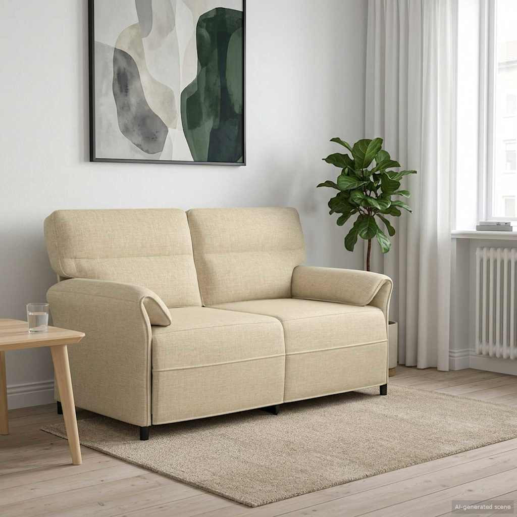 vidaXL Sofa 100% Polyester, Metallrahmen, MDF, Sperrholz