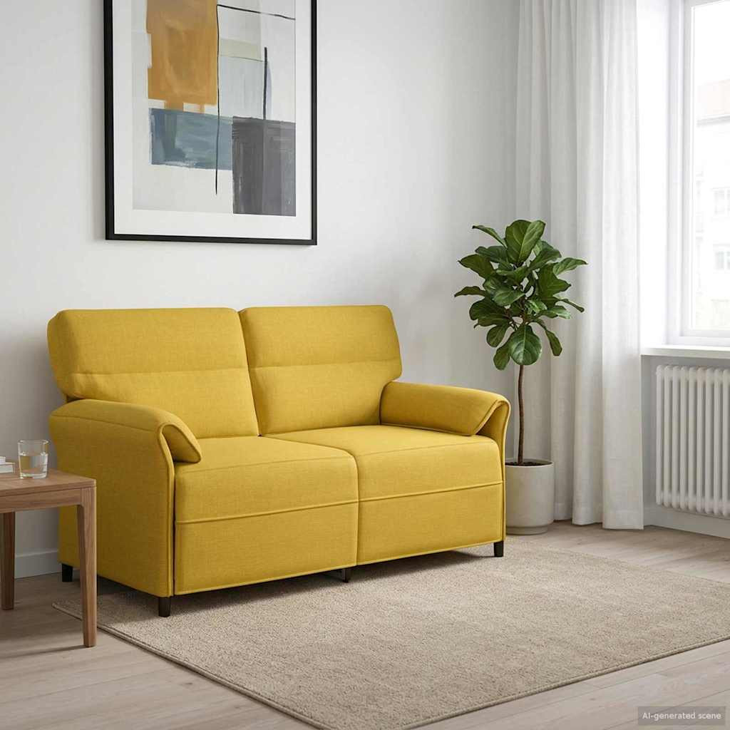 vidaXL Sofa 100% Polyester, Metallrahmen, MDF, Sperrholz