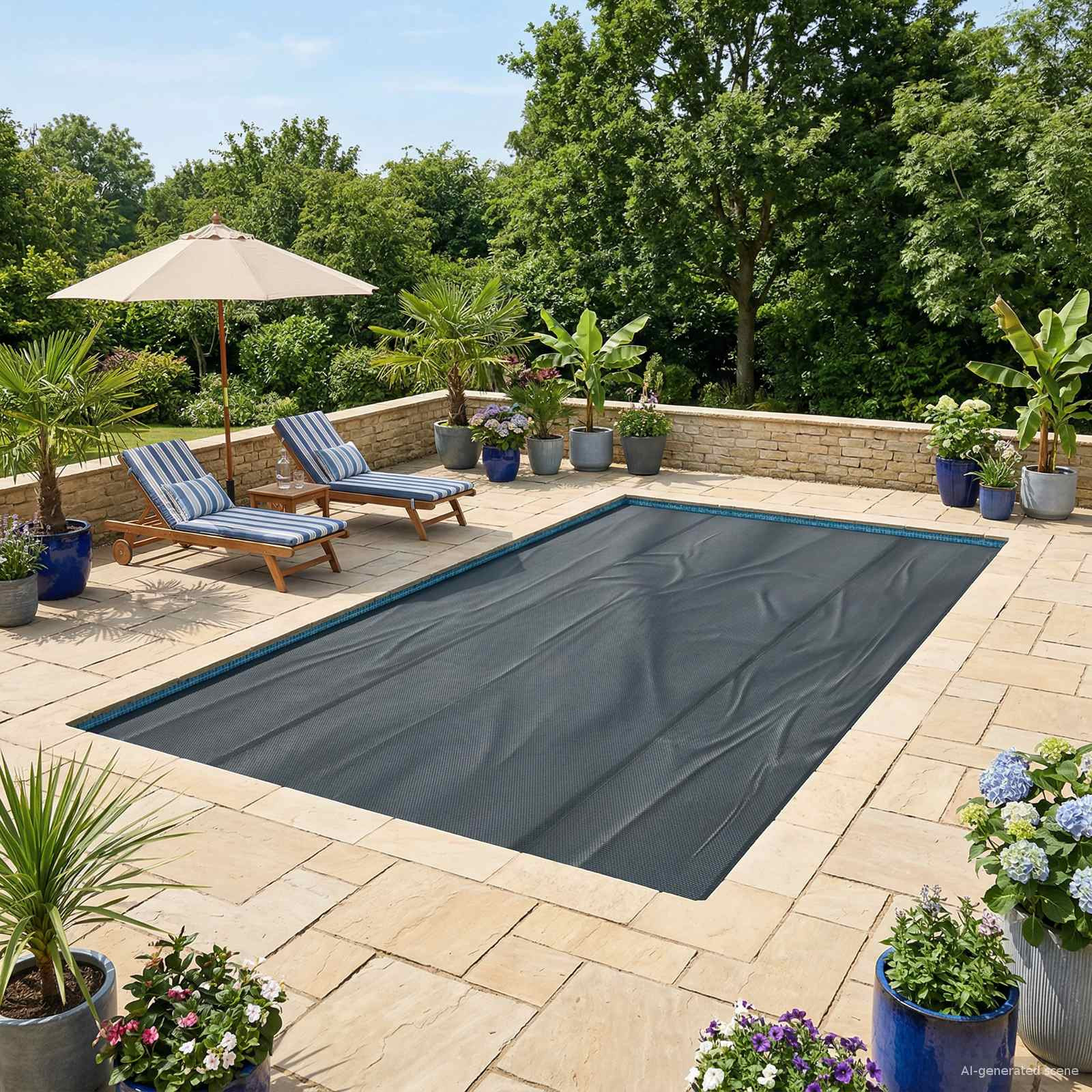 vidaXL Solar Poolabdeckung Hochwertig 549 x 274 cm 200 μm Quadratisch