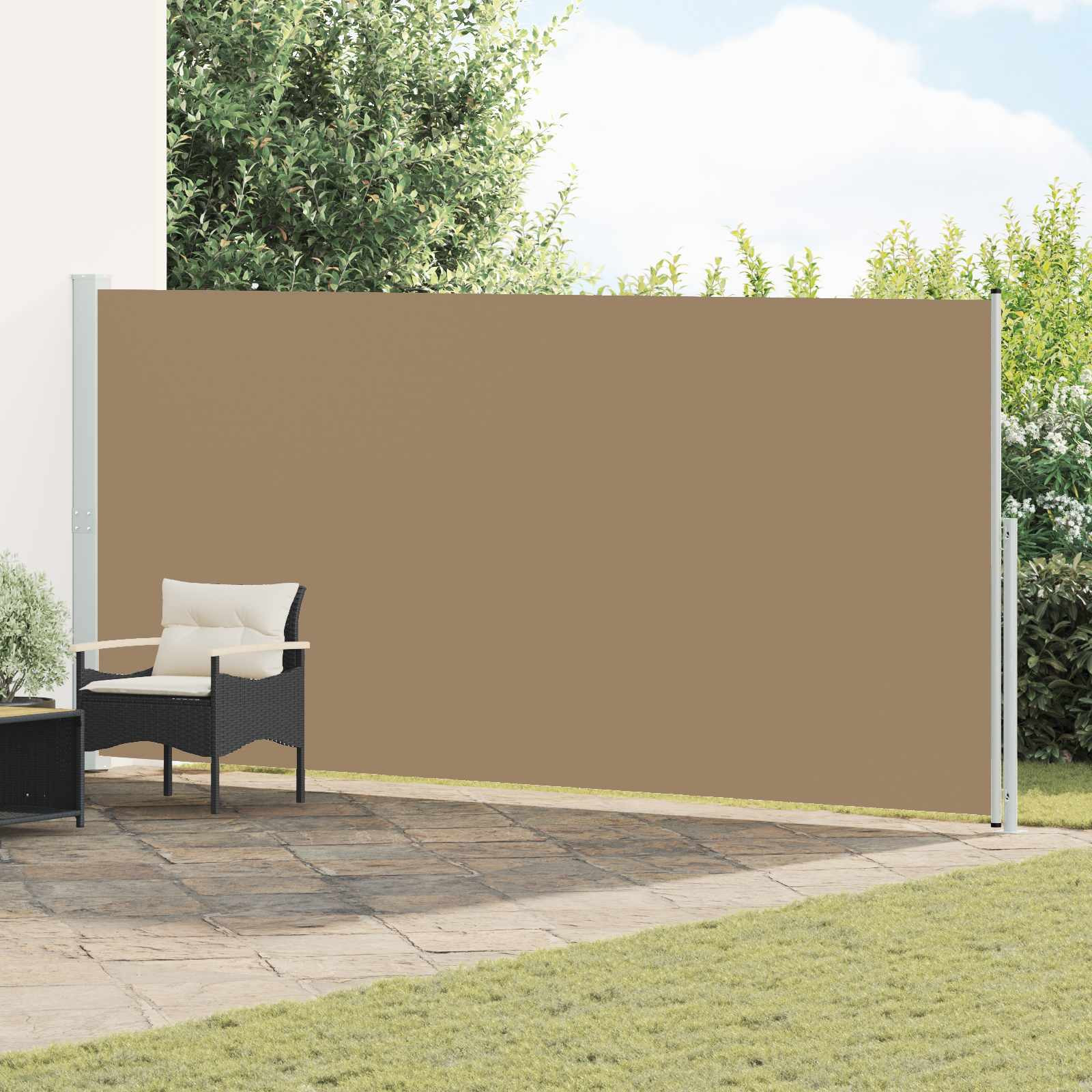 vidaXL Ausziehbare Seitenmarkise 180 x 300 cm Polyester Rechtwinklig