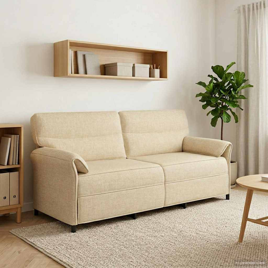 vidaXL Sofa 100% Polyester, Metallrahmen, MDF, Sperrholz