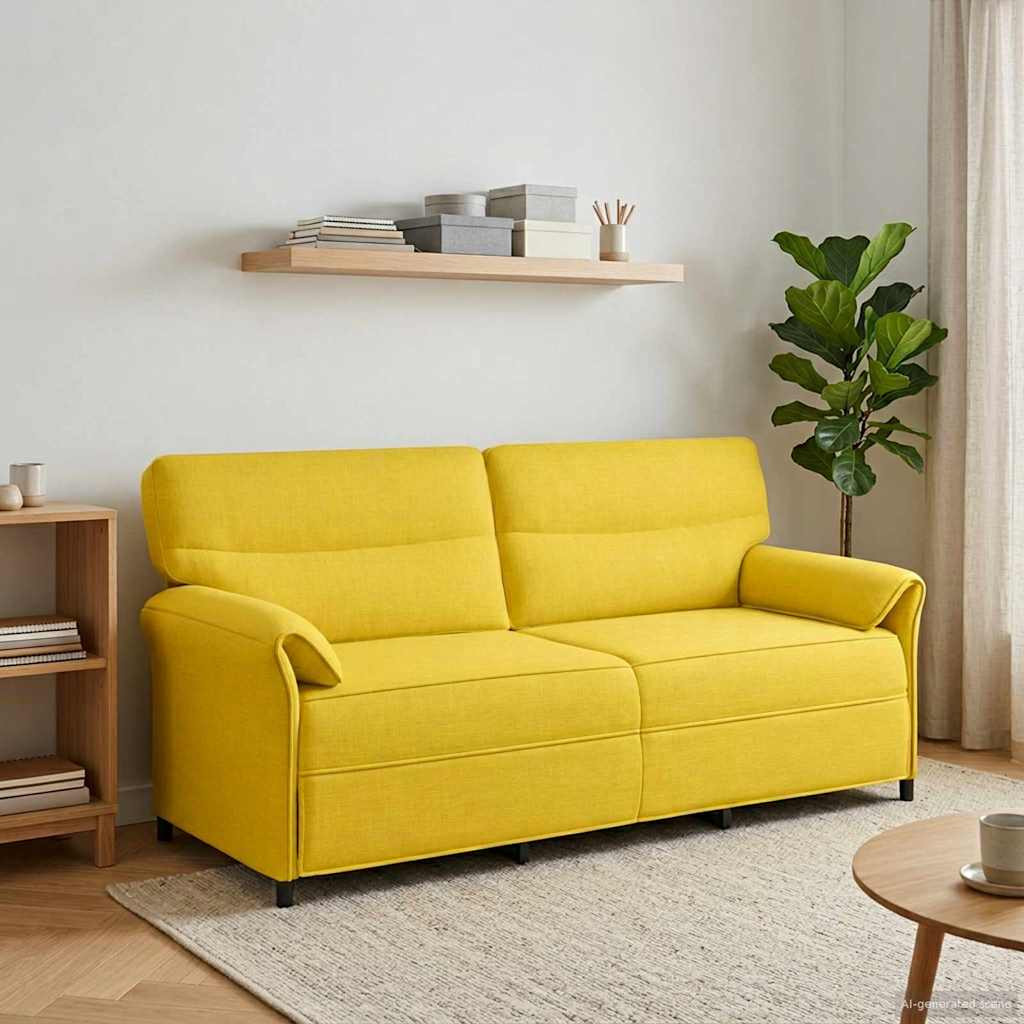 vidaXL Sofa 100% Polyester, Metallrahmen, MDF, Sperrholz