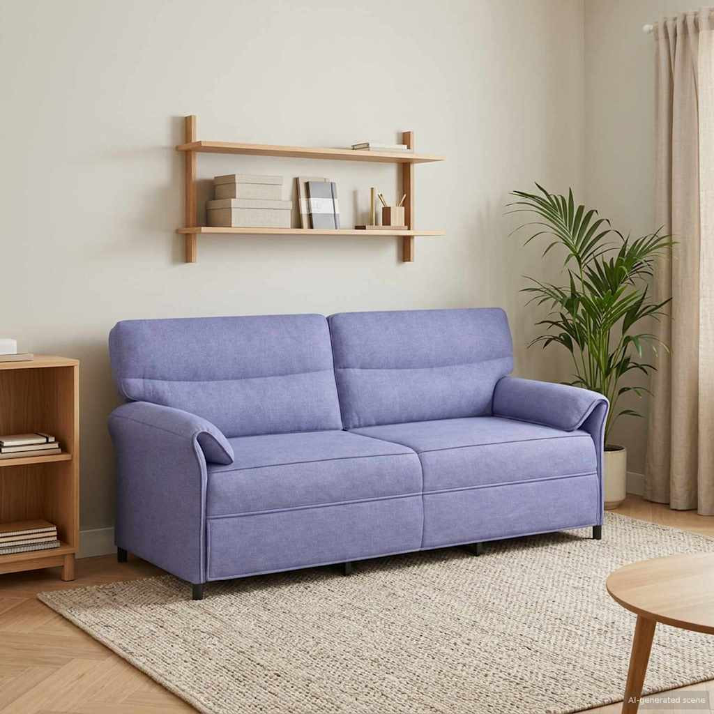 vidaXL Sofa 100% Polyester, Metallrahmen, MDF, Sperrholz