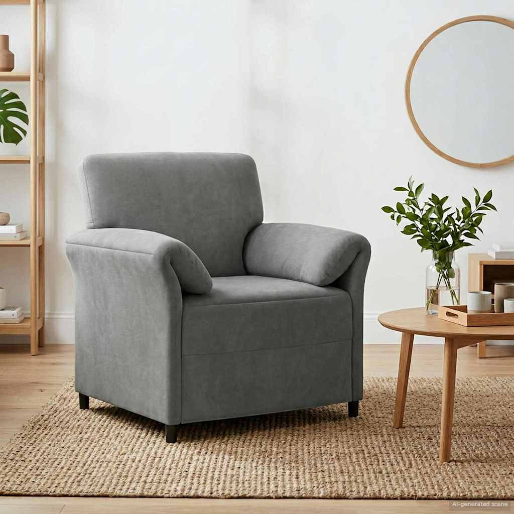 vidaXL 1-Sitzer Sofa Dunkelgrau 88 x 83 x 95 cm Samt