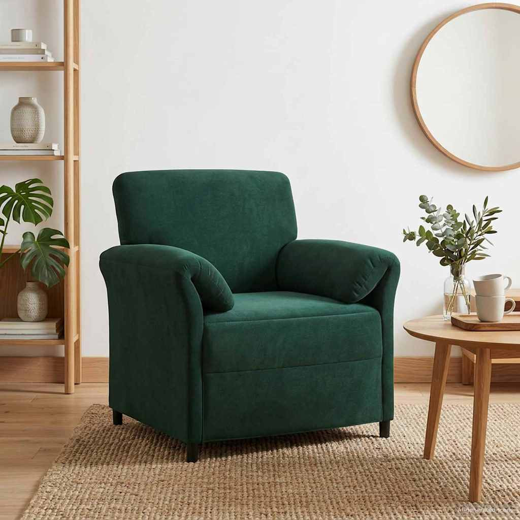 vidaXL 1-Sitzer Sofa Dunkelgrün 88 x 83 x 95 cm Samt