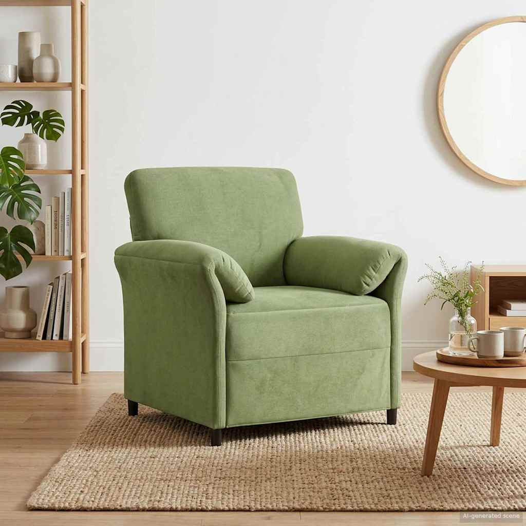 vidaXL 1-Sitzer Sofa Hellgrün 88 x 83 x 95 cm Samt