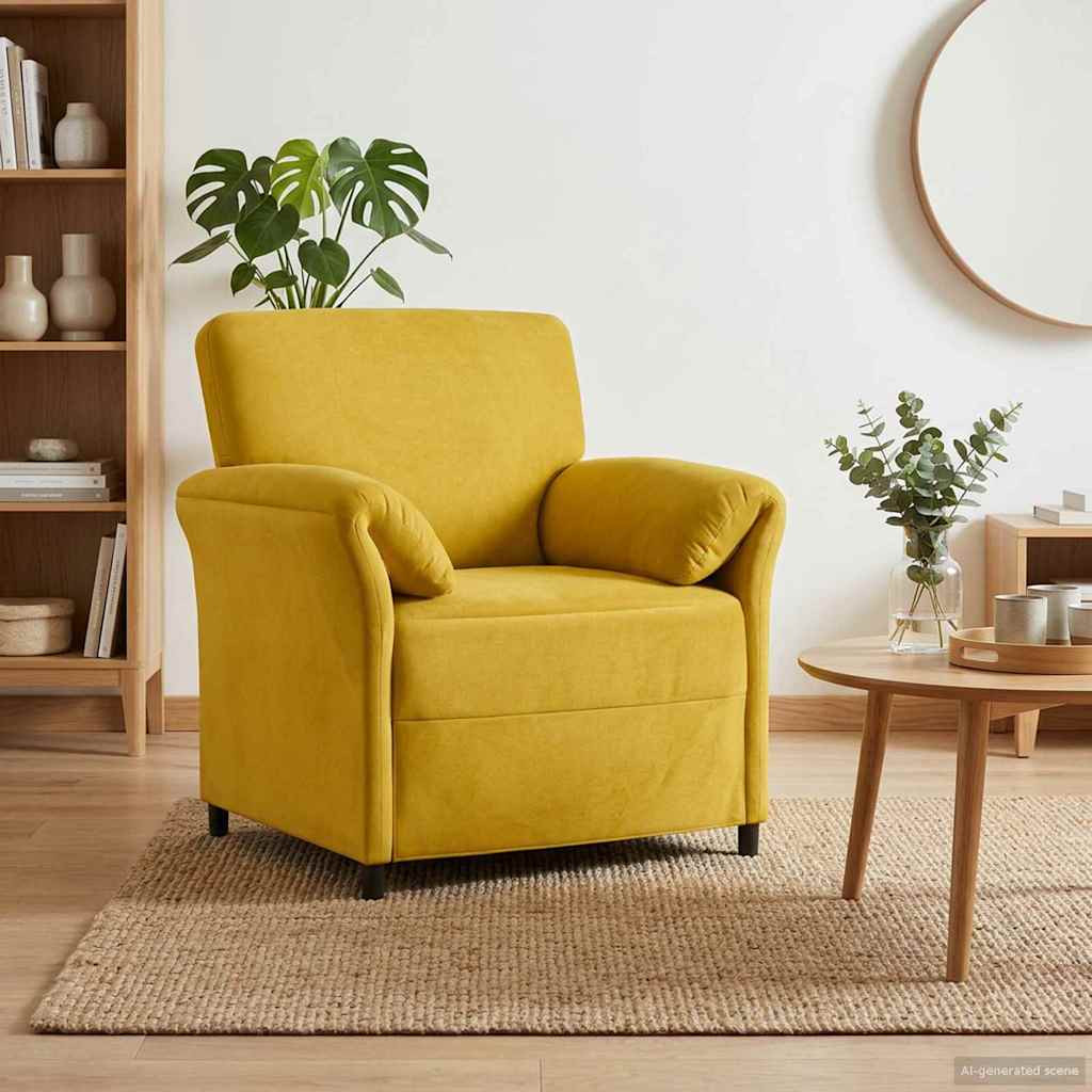 vidaXL 1-Sitzer Sofa Gelb 88 x 83 x 95 cm Samt