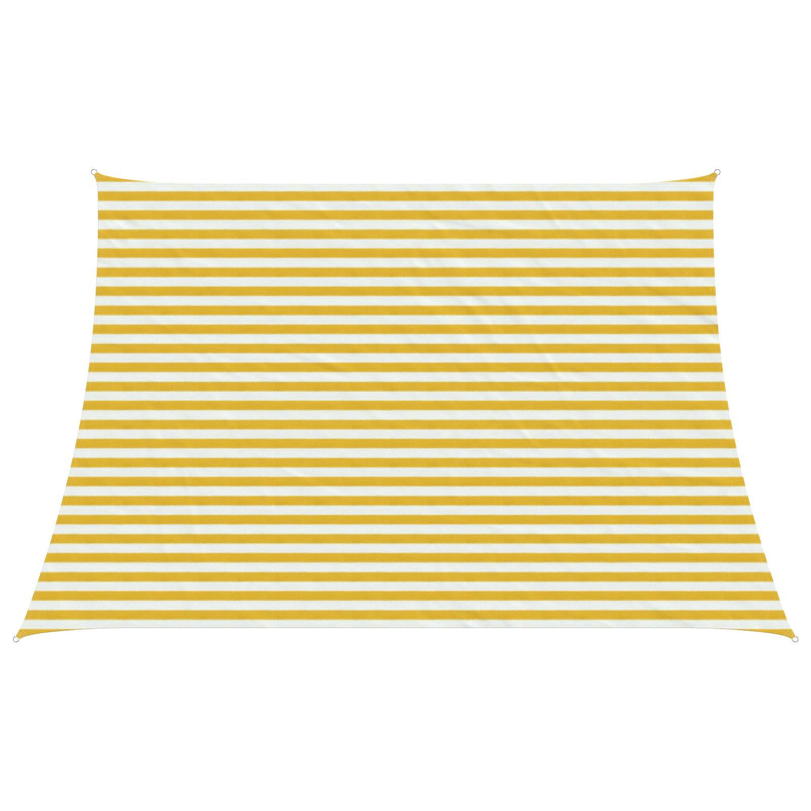 vidaXL Sonnensegel Gelb und Weiß 3 / 4 x 3 m HDPE