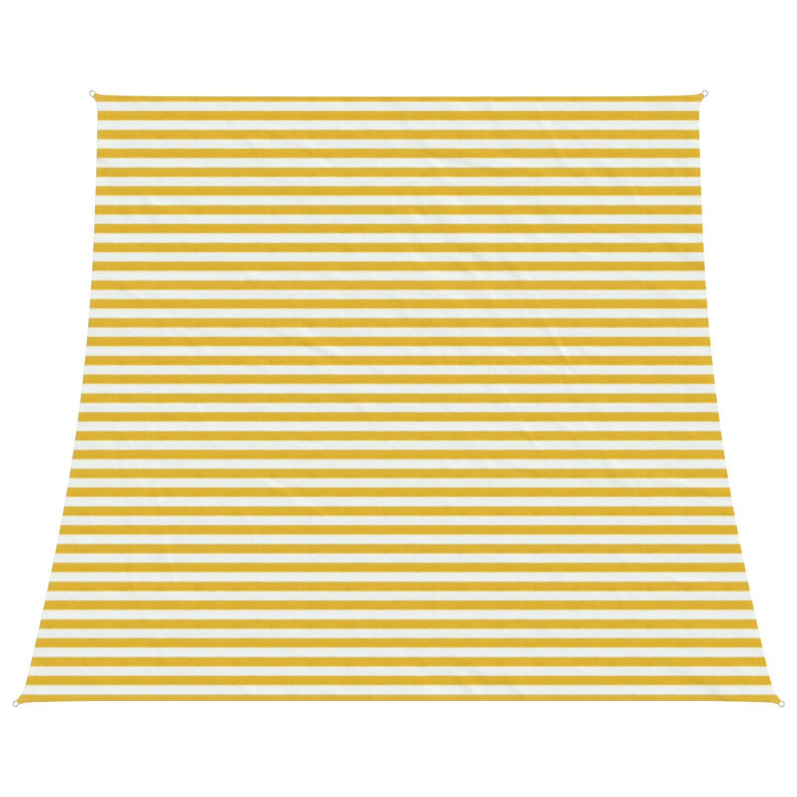 vidaXL Sonnensegel Gelb und Weiß 4 / 5 x 4 m HDPE