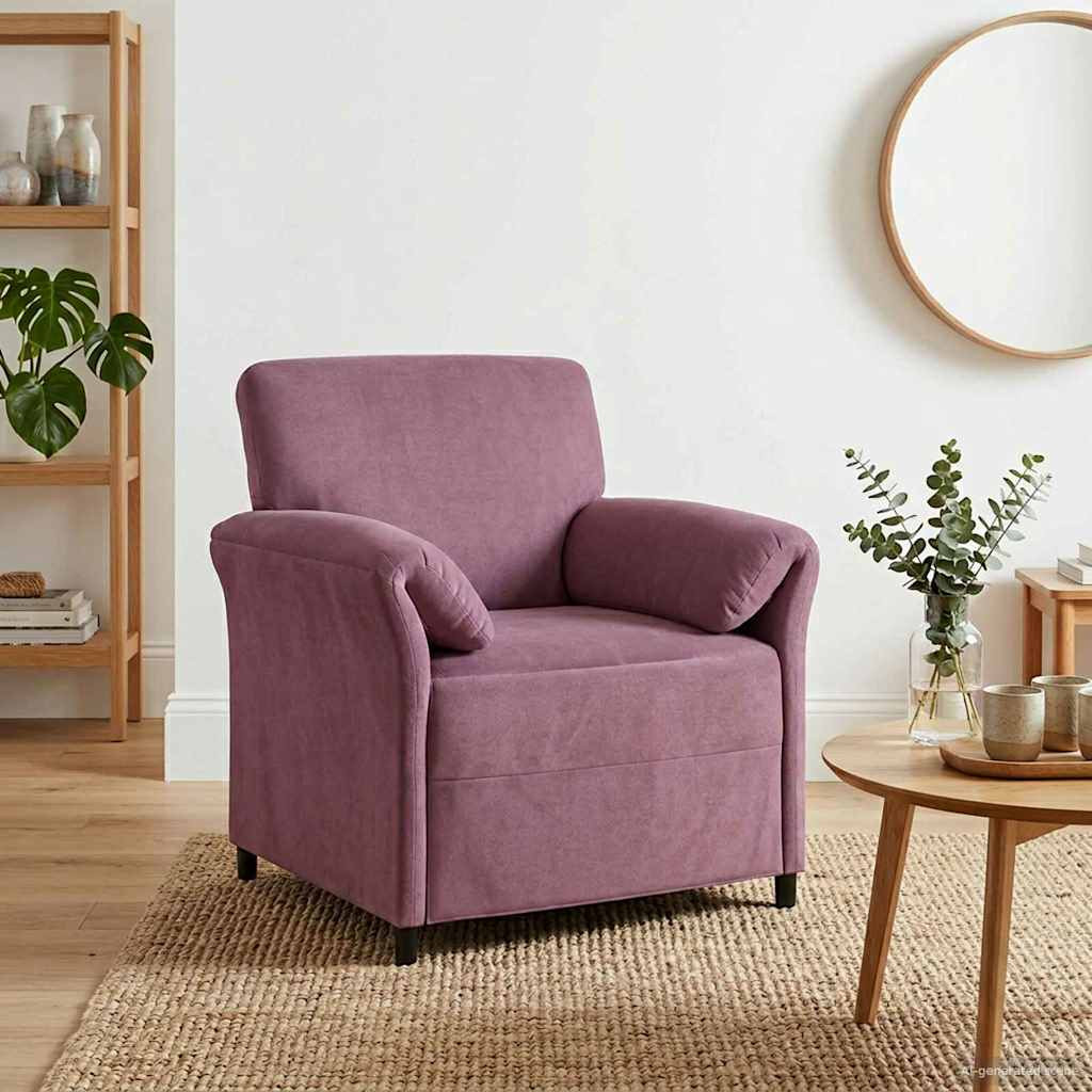 vidaXL 1-Sitzer Sofa Lila 88 x 83 x 95 cm Samt