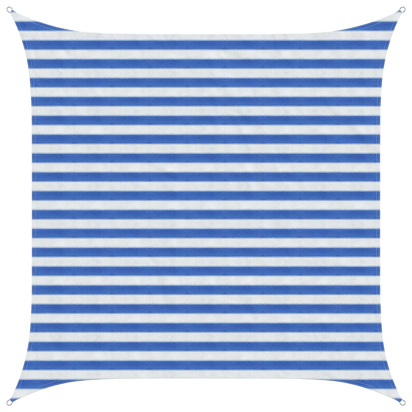 vidaXL Sonnensegel Blau und Weiß 2,5 x 2,5 m HDPE