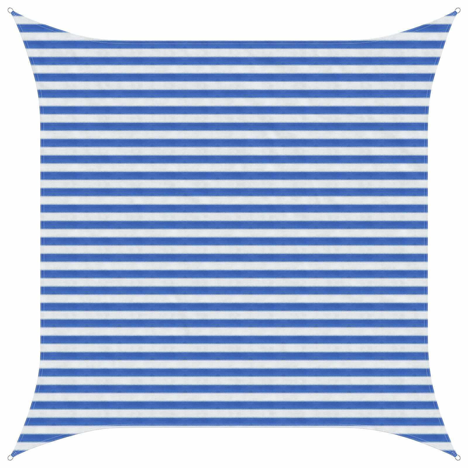 vidaXL Sonnensegel Blau und Weiß 3 x 3 m HDPE