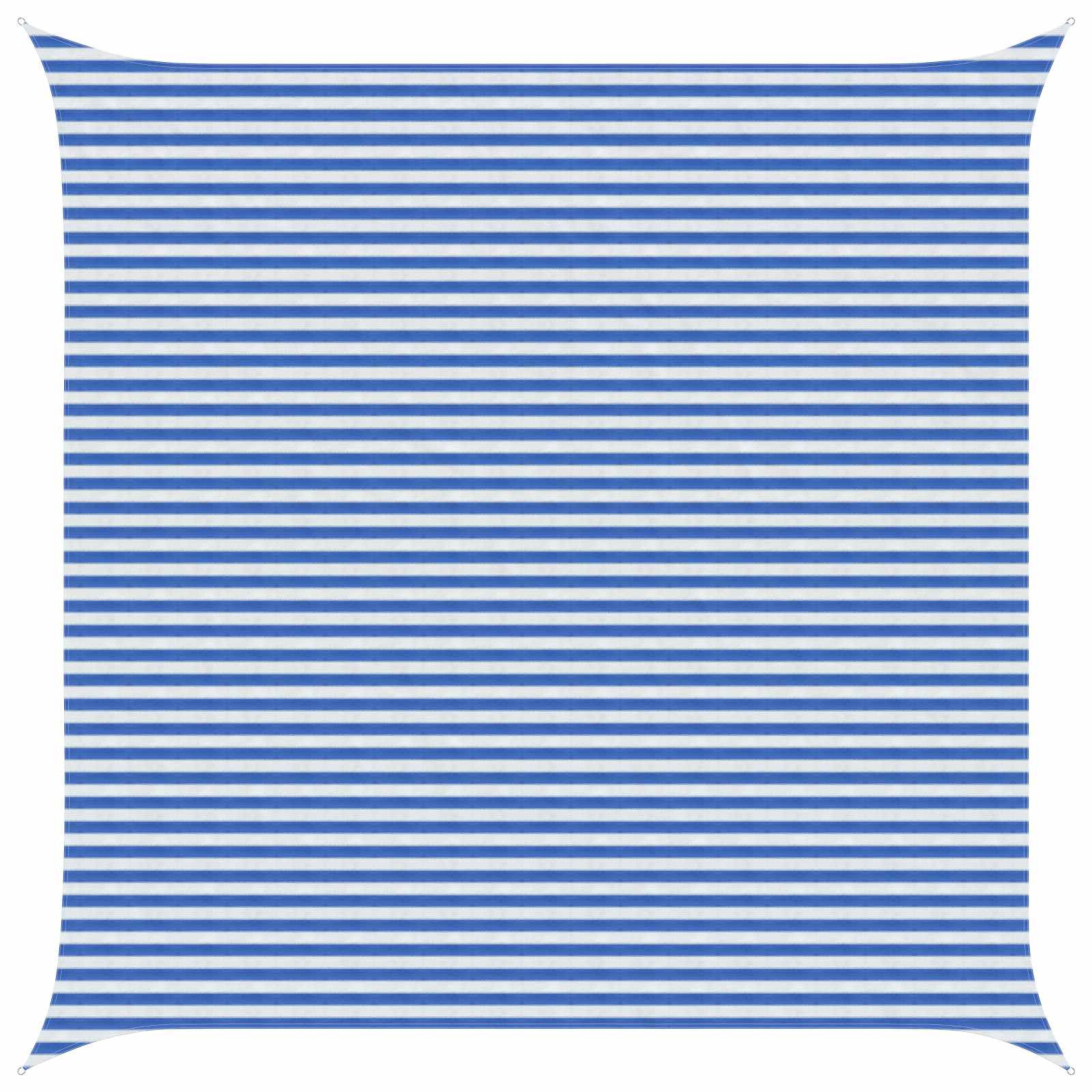 vidaXL Sonnensegel Blau und Weiß 5 x 5 m HDPE