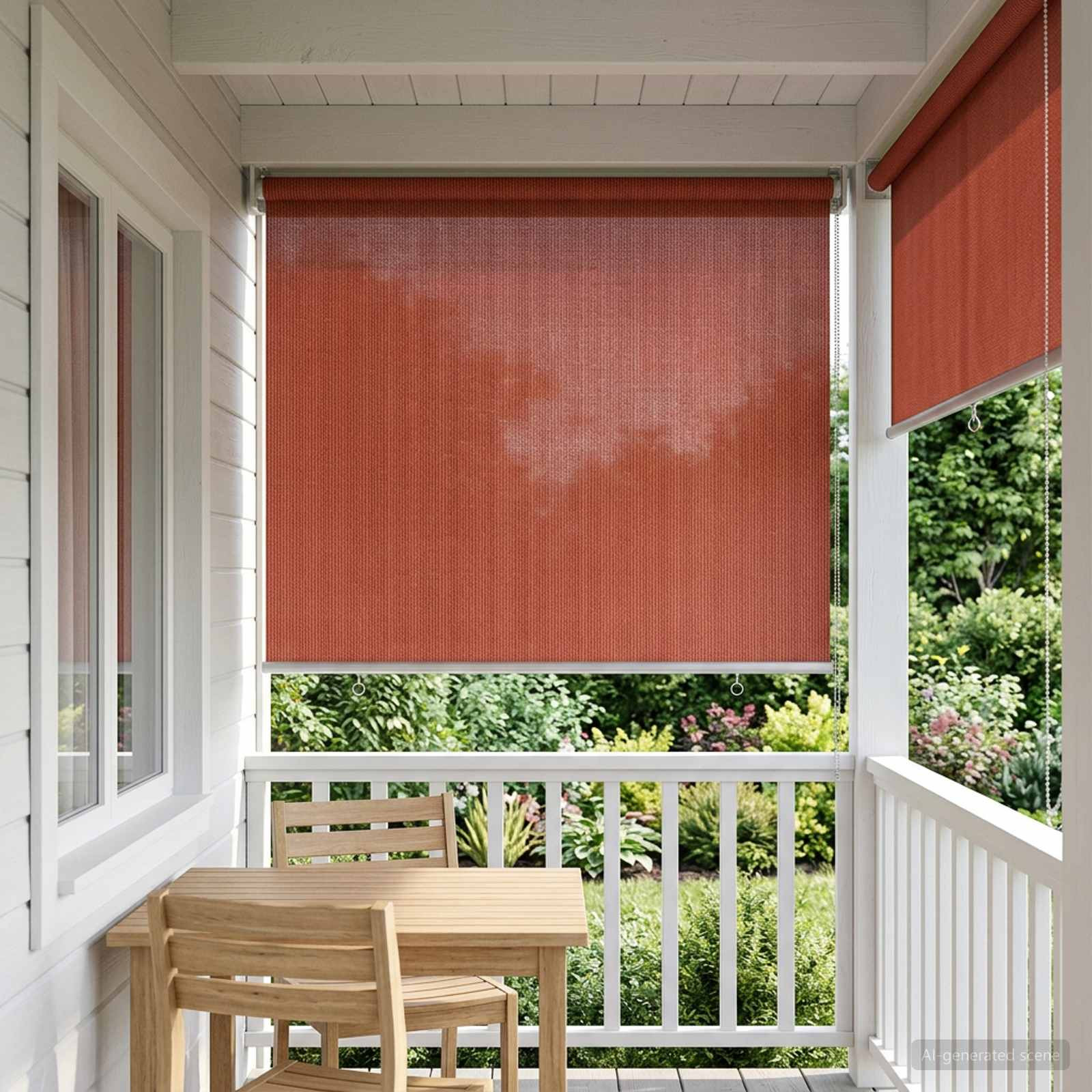 vidaXL Außenrollo 90% UV-Block Terrakotta 80 x 230 cm HDPE