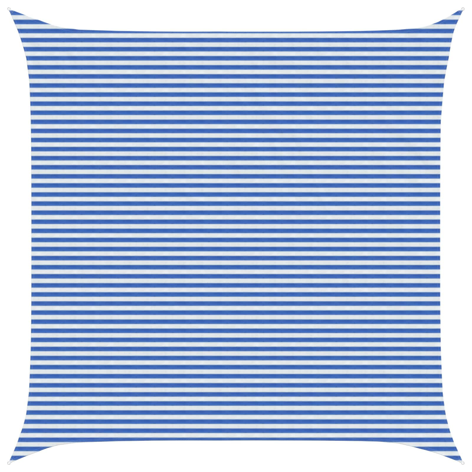 vidaXL Sonnensegel Blau und Weiß 7 x 7 m HDPE