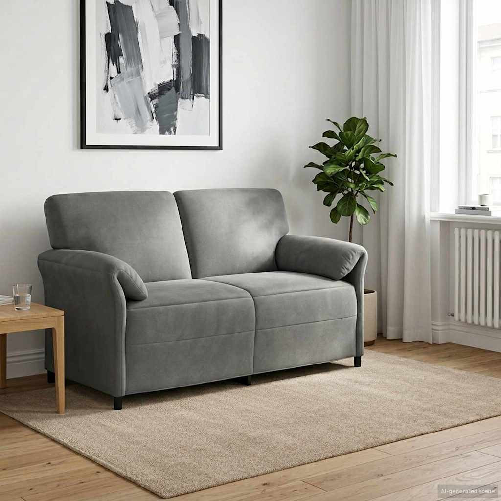 vidaXL 2-Sitzer Sofa Dunkelgrau 158 x 83 x 95 cm Samt
