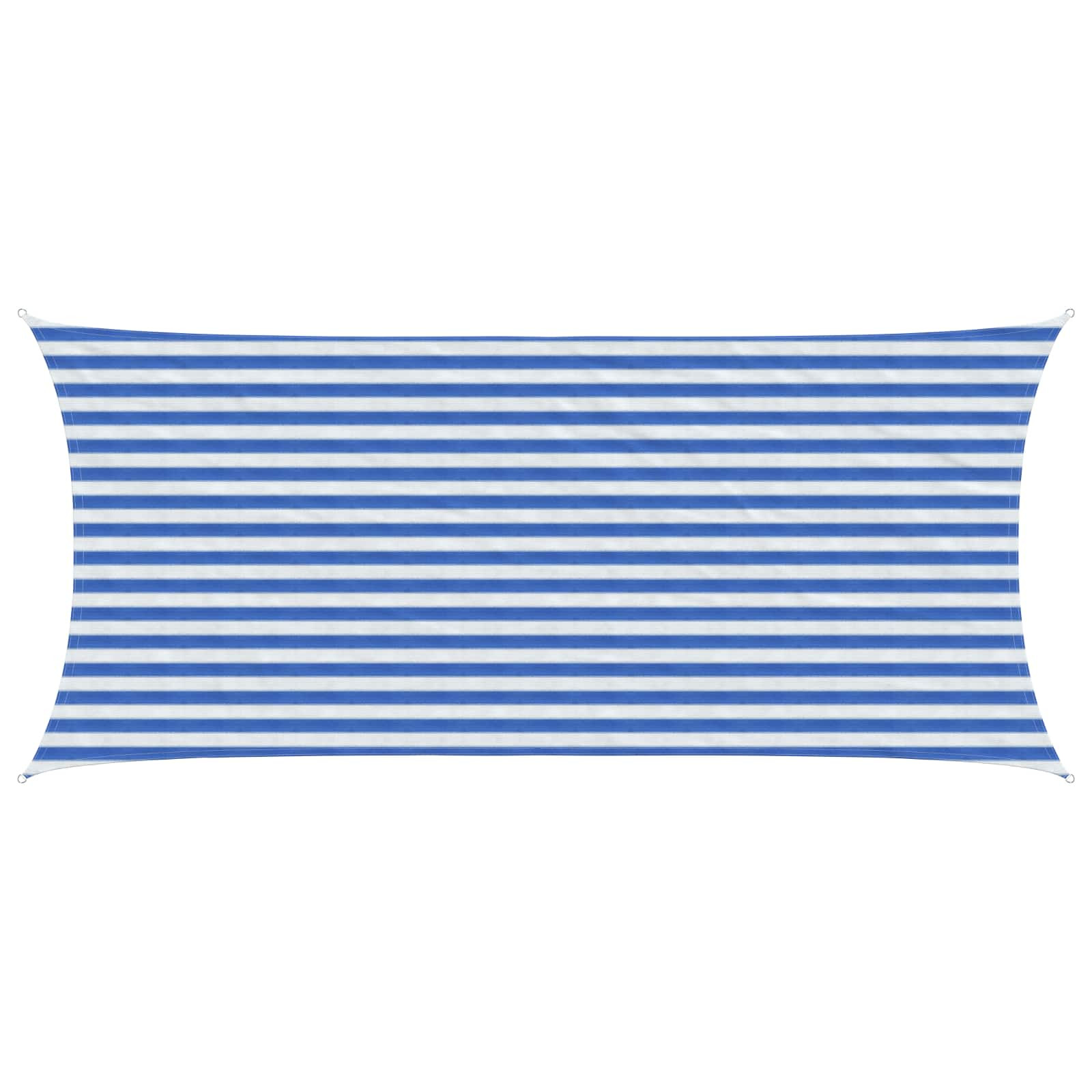 vidaXL Sonnensegel Blau und Weiß 2 x 4,5 m HDPE