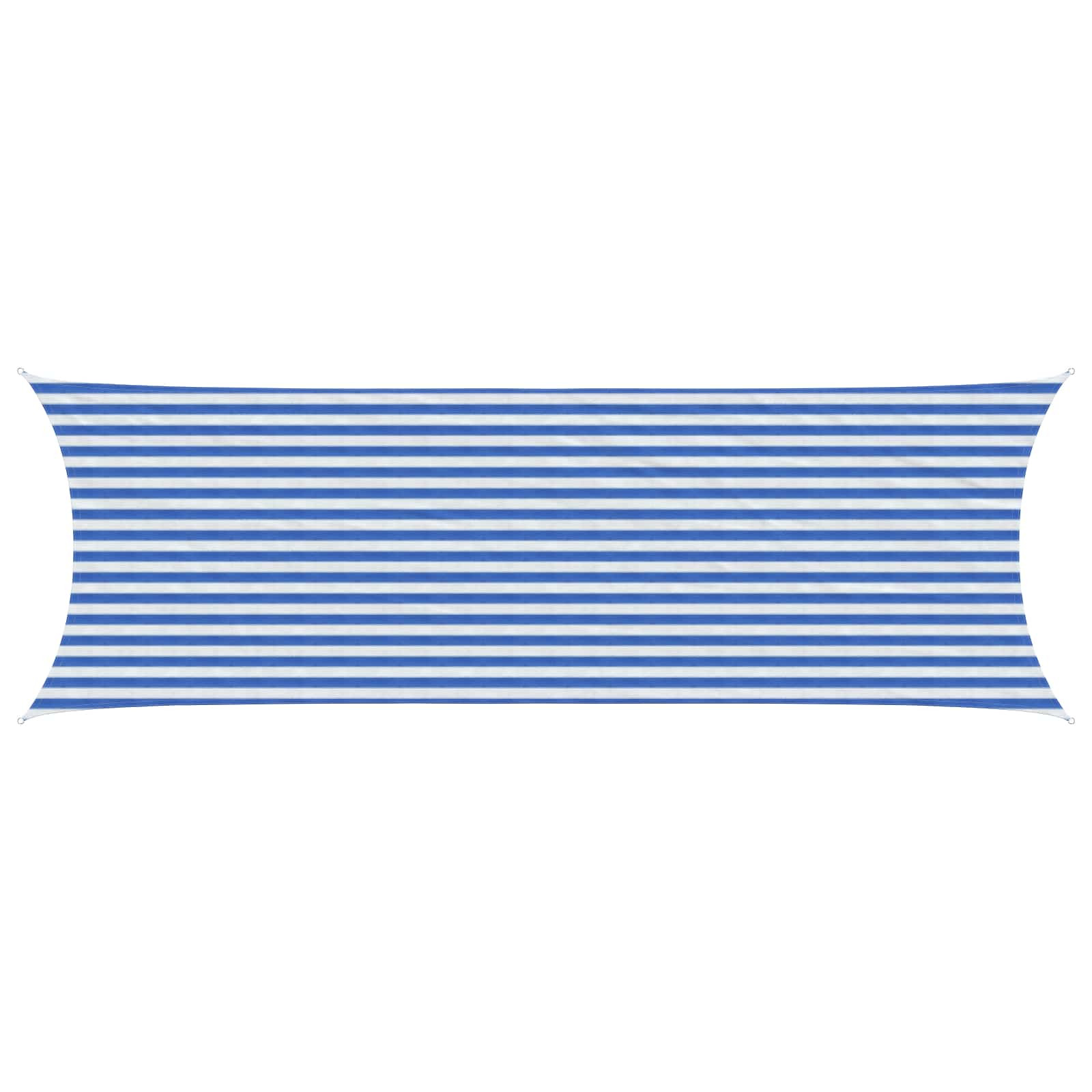 vidaXL Sonnensegel Blau und Weiß 2 x 6 m HDPE