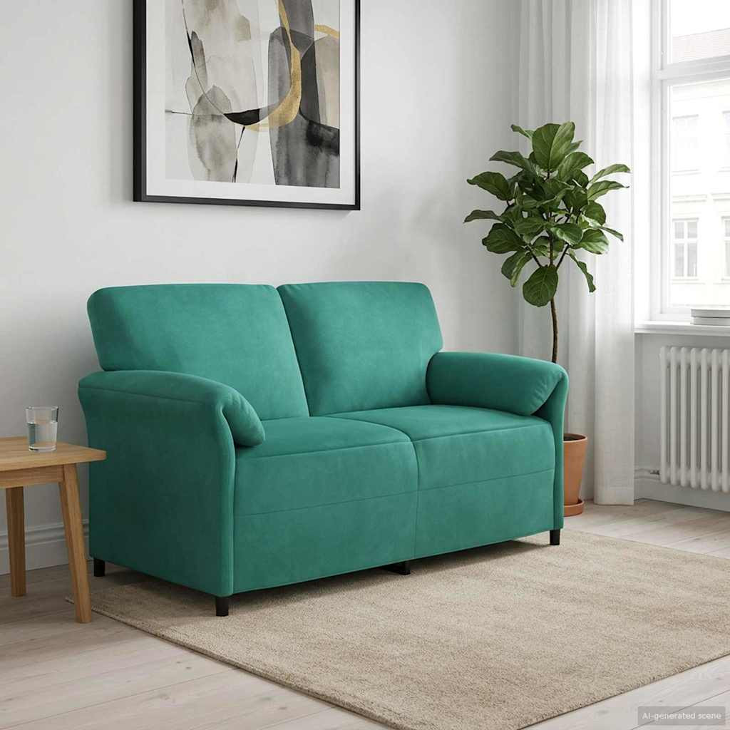 vidaXL 2-Sitzer Sofa Türkis 158 x 83 x 95 cm Samt