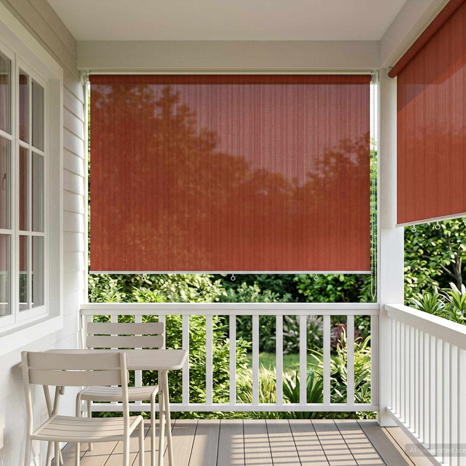 vidaXL Außenrollo 90% UV-Block Terrakotta 300 x 230 cm HDPE