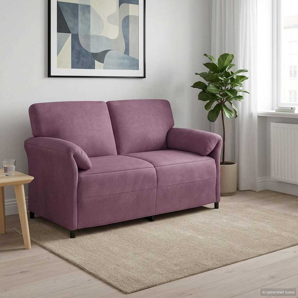 vidaXL 2-Sitzer Sofa Lila 158 x 83 x 95 cm Samt